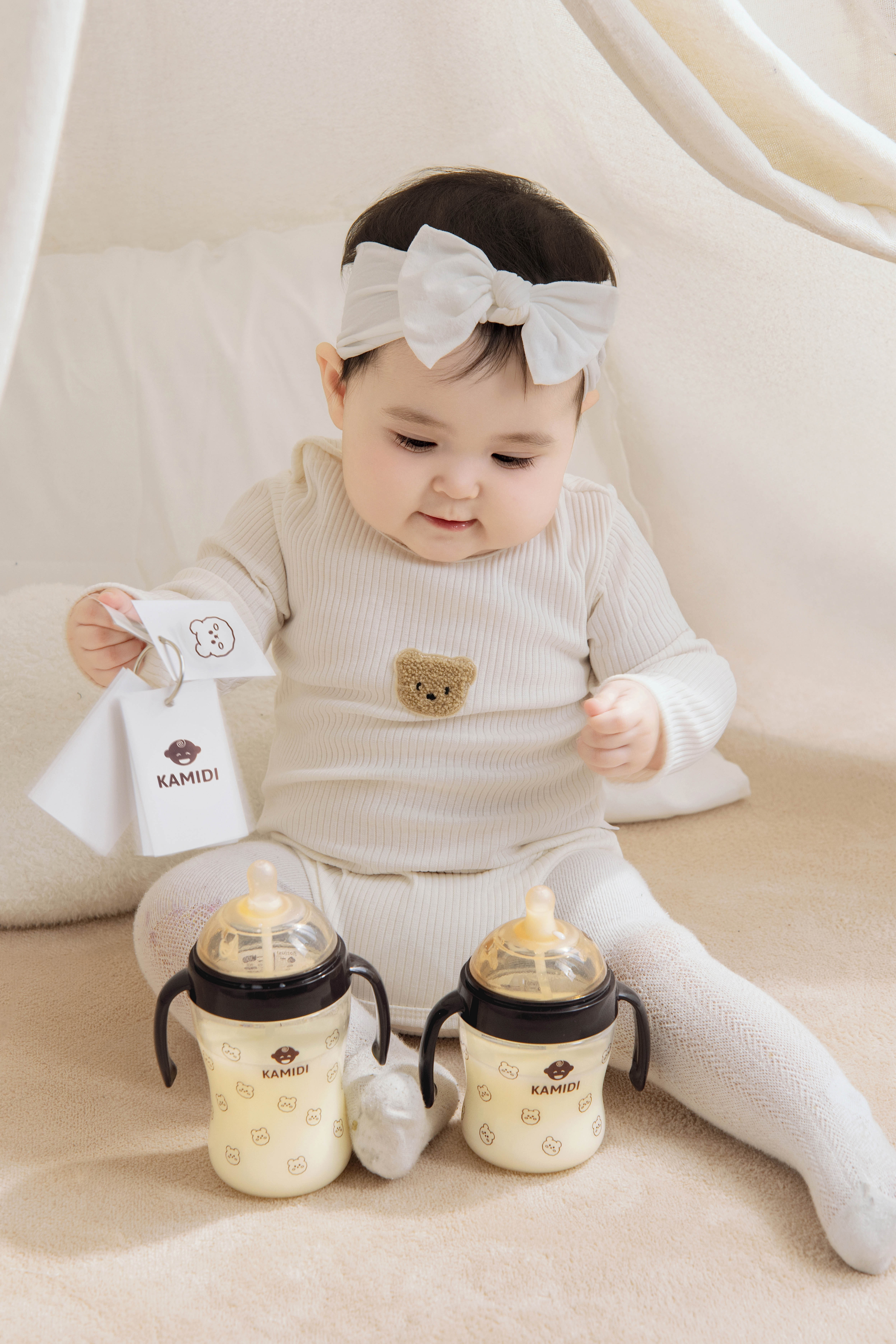 Mô tả Bình Sữa Kamidi Chất Liệu PPSU Họa Tiết Gấu Dung Tích 210ml/300ml - 2