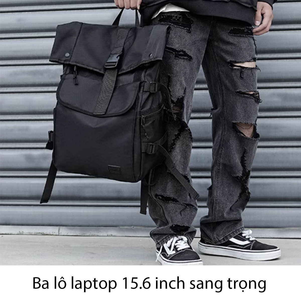 Mô tả Balo nam vải bố cao cấp đựng laptop 15.6 Inch phong cách thời trang bền bỉ thương hiệu CHENNY - 6