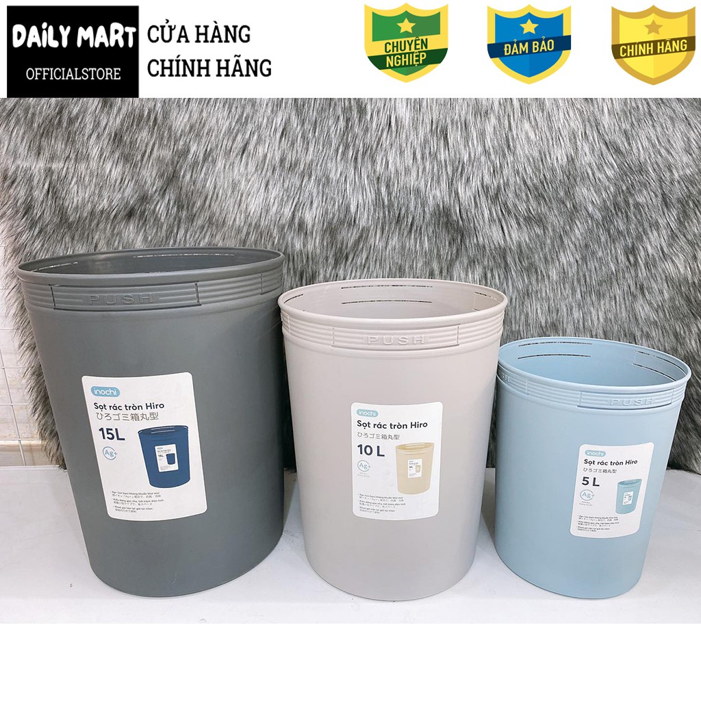 Sọt rác Hiro 5_10_15L 👁 Chính hãng INOCHI Có Khoá gài tiện lợi 👉 Thùng ...