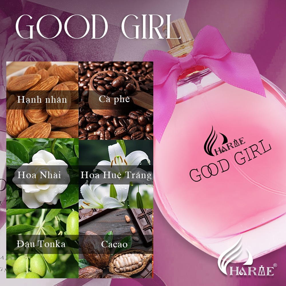 Mô tả Nước Hoa Nữ Charme Good Girl 100ml Chính Hãng, Lưu Hương Lâu, Quyến Rũ, Ngọt Ngào - 2