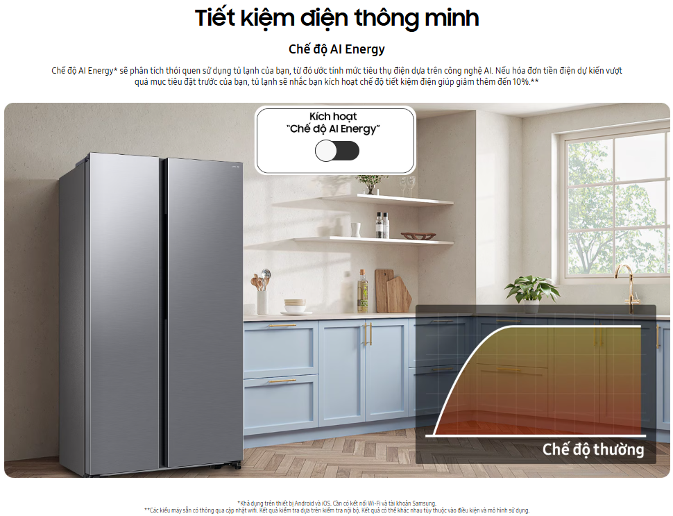 Mô tả Tủ Lạnh Samsung Side by Side với SpaceMax 655L màu Bạc - 5