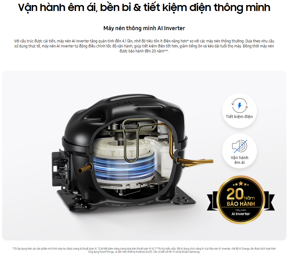 Mô tả Tủ Lạnh Samsung Side by Side với SpaceMax 655L màu Bạc - 6