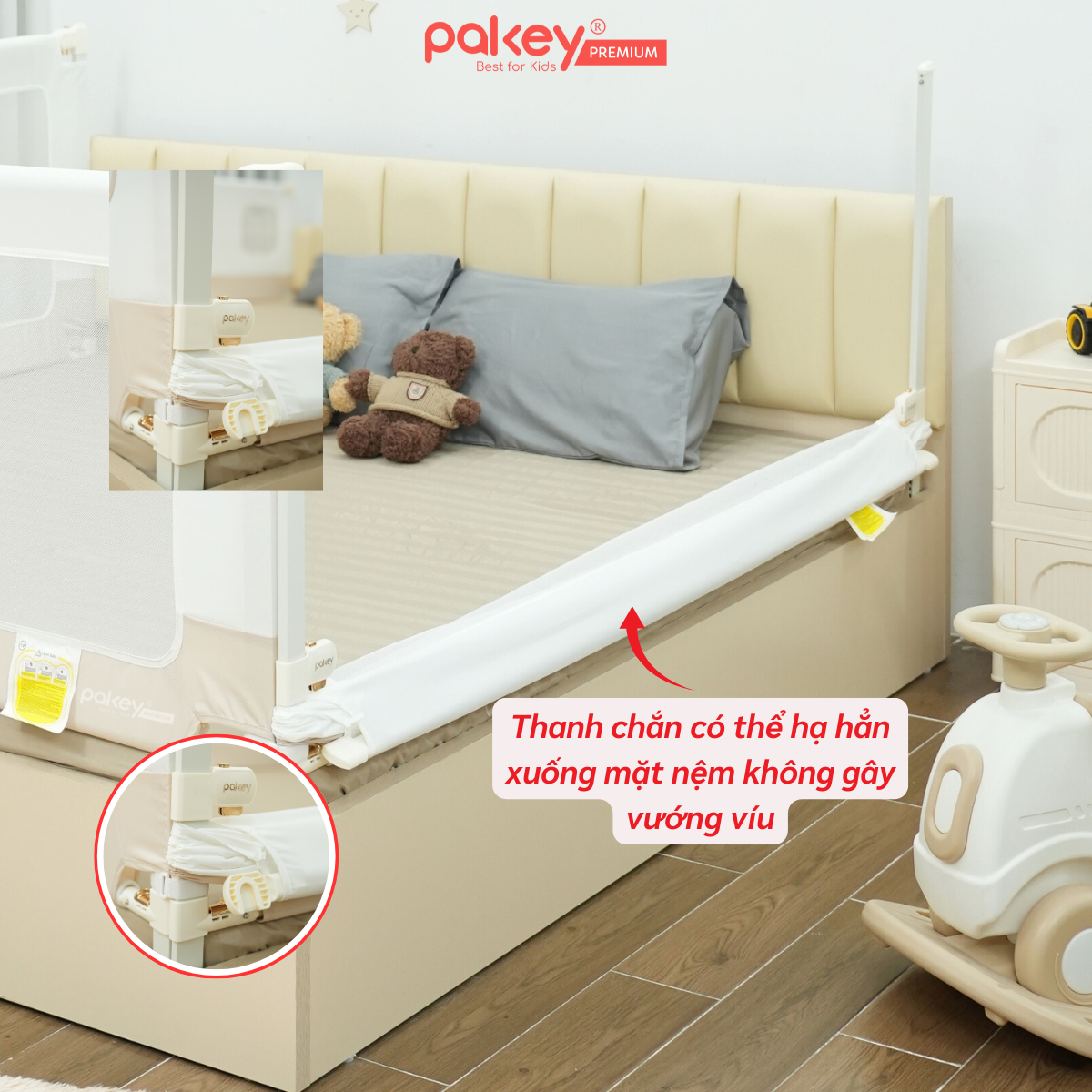 Mô tả Thanh Chắn Giường Cho Bé PAKEY G600, Chặn Giường Chất Liệu Cao Cấp An Toàn Cho Bé - 5