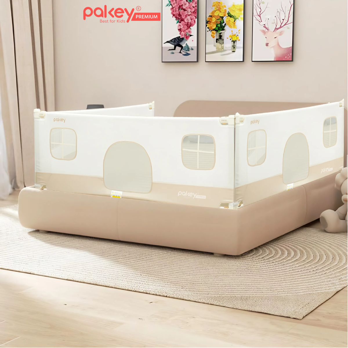 Mô tả Thanh Chắn Giường PAKEY G600 Cho Bé Cao Cấp, Chặn Giường An Toàn Giúp Bé Ngủ Ngon An Toàn - 6
