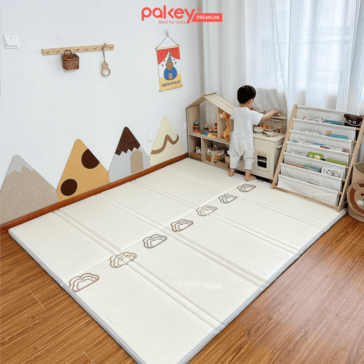 Mô tả Thảm Xốp Gấp Gọn XPE PAKEY Cao Cấp, Thảm Trải Sản 2 Mặt Dày 2cm Cho Bé Tập Bò, Tập Đi Êm Ái, Chống Ngã - 7