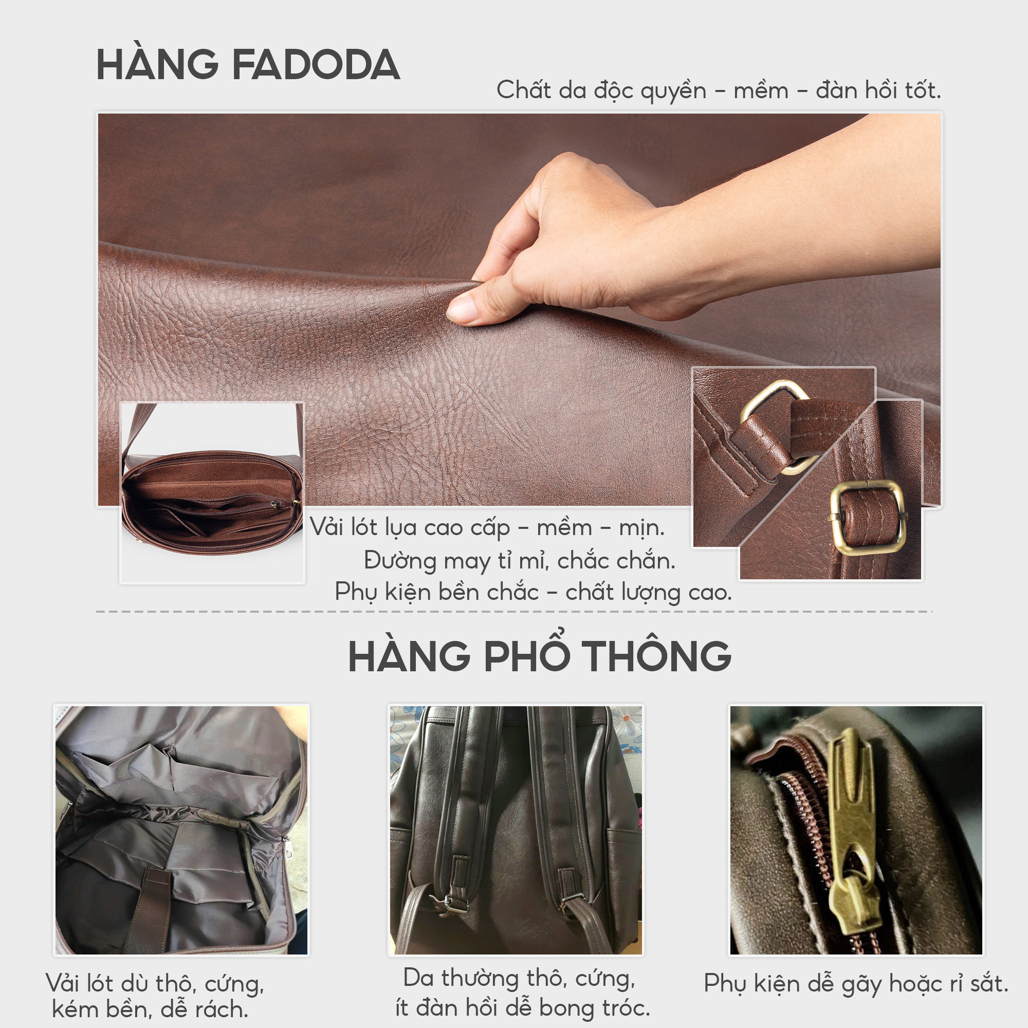 Mô tả Túi đeo chéo nam dáng đứng thời trang Fadoda FDC11 - 7