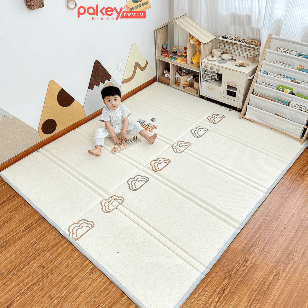 Mô tả Thảm Trải Sàn Gấp Gọn PAKEY Siêu Dày 2cm Cho Bé Tập Bò, Tập Đi, Vui Chơi Êm Ái, Thảm Gấp Gọn Đa Năng - 6