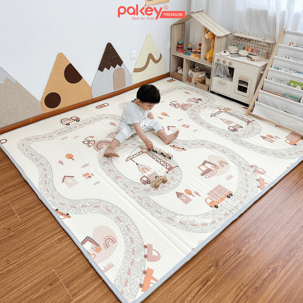 Mô tả Thảm Trải Sàn Gấp Gọn PAKEY Siêu Dày 2cm Cho Bé Tập Bò, Tập Đi, Vui Chơi Êm Ái, Thảm Gấp Gọn Đa Năng - 8