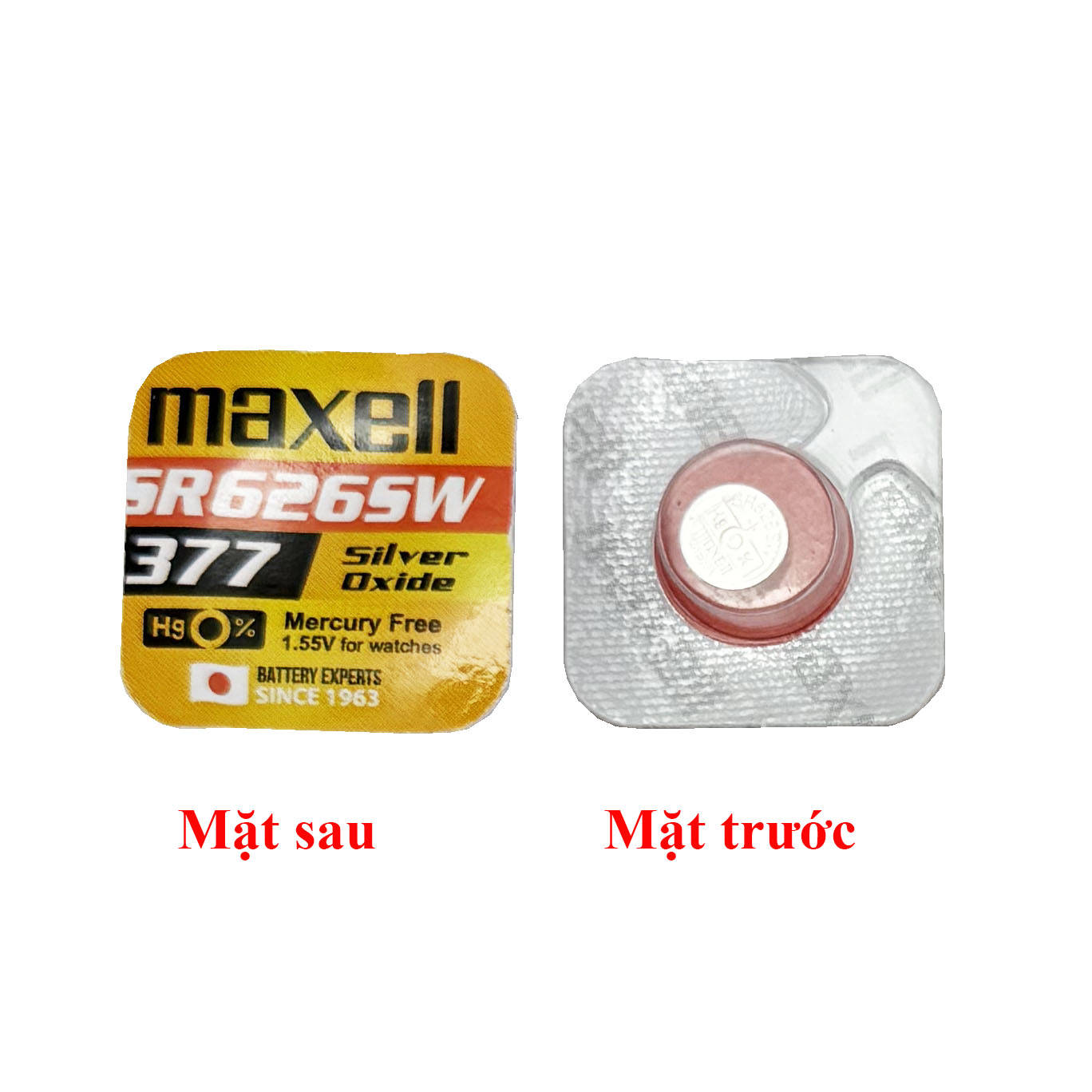 (Vỉ 1 viên cao cấp) Pin Maxell 377 SR626SW dành cho đồng hồ dùng pin ...