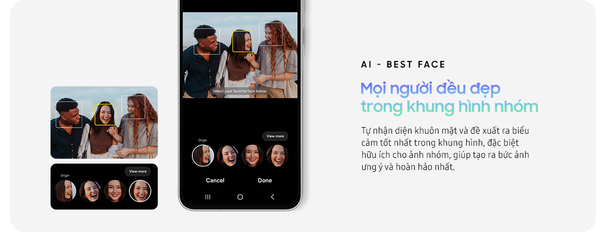 Mô tả Điện thoại Samsung Galaxy A56 5G (8/128GB), Màn Hình FHD 6.7”, Mặt lưng kính, AI-Best Face - 7