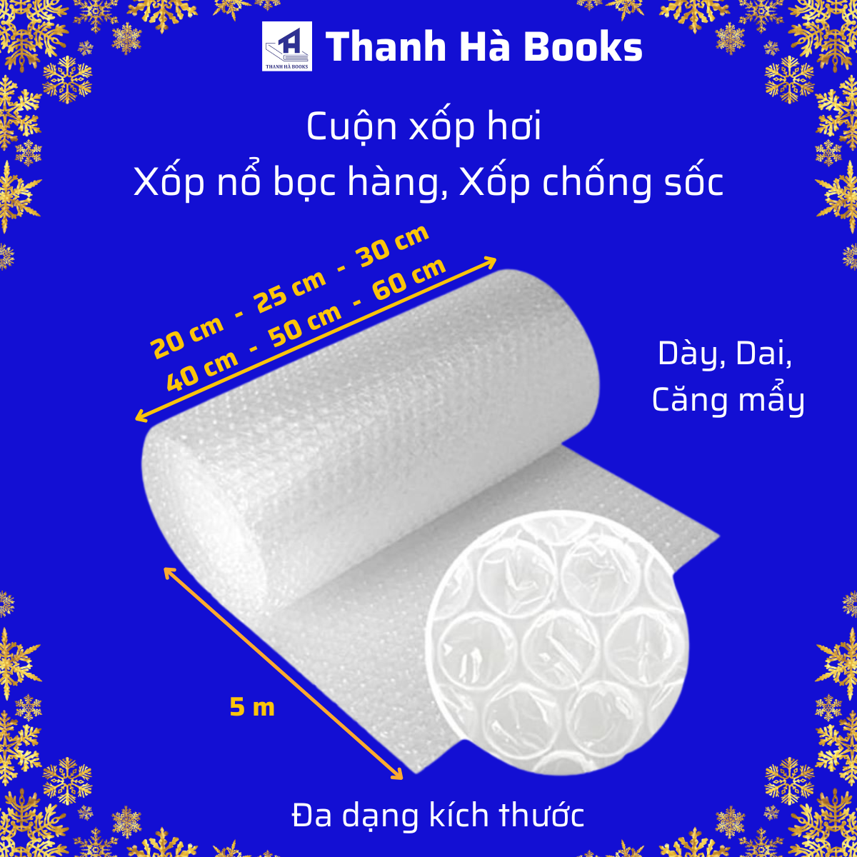 Mô tả Bóng khí, xốp hơi bọc hàng, xốp chống sốc giá rẻ - Dài 5m - Rộng 20cm 25cm 30 cm 40 cm 50cm 60cm - 1