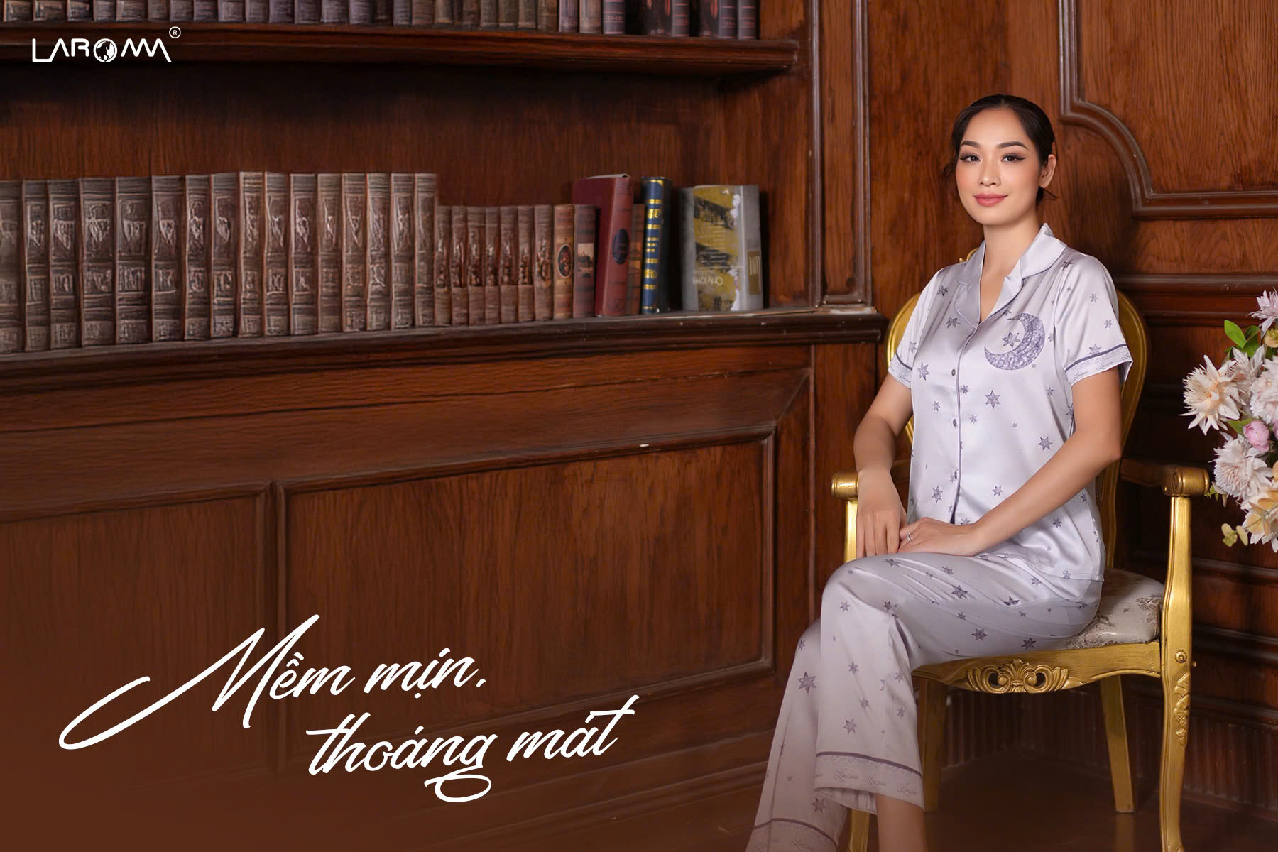 Mô tả Laroma Bộ Pijama Nữ Lụa Latin Cao Cấp | Mềm Mại - Chống Nhăn - Đông Ấm Hè Mát - 1