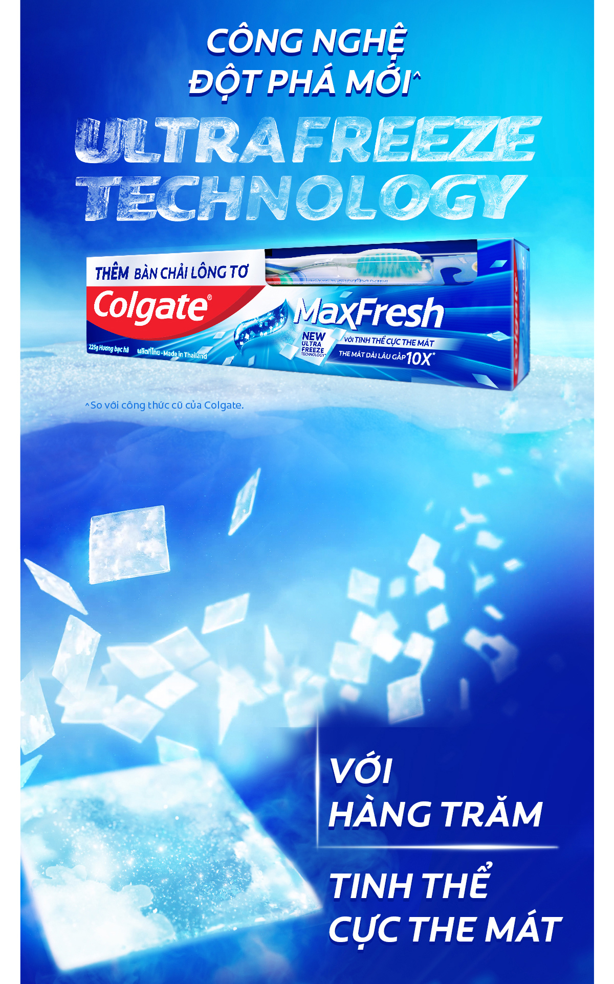 Mô tả Bộ 2 Kem đánh răng Colgate Maxfresh bạc hà the mát 225g/tuýp tặng bàn chải - 2