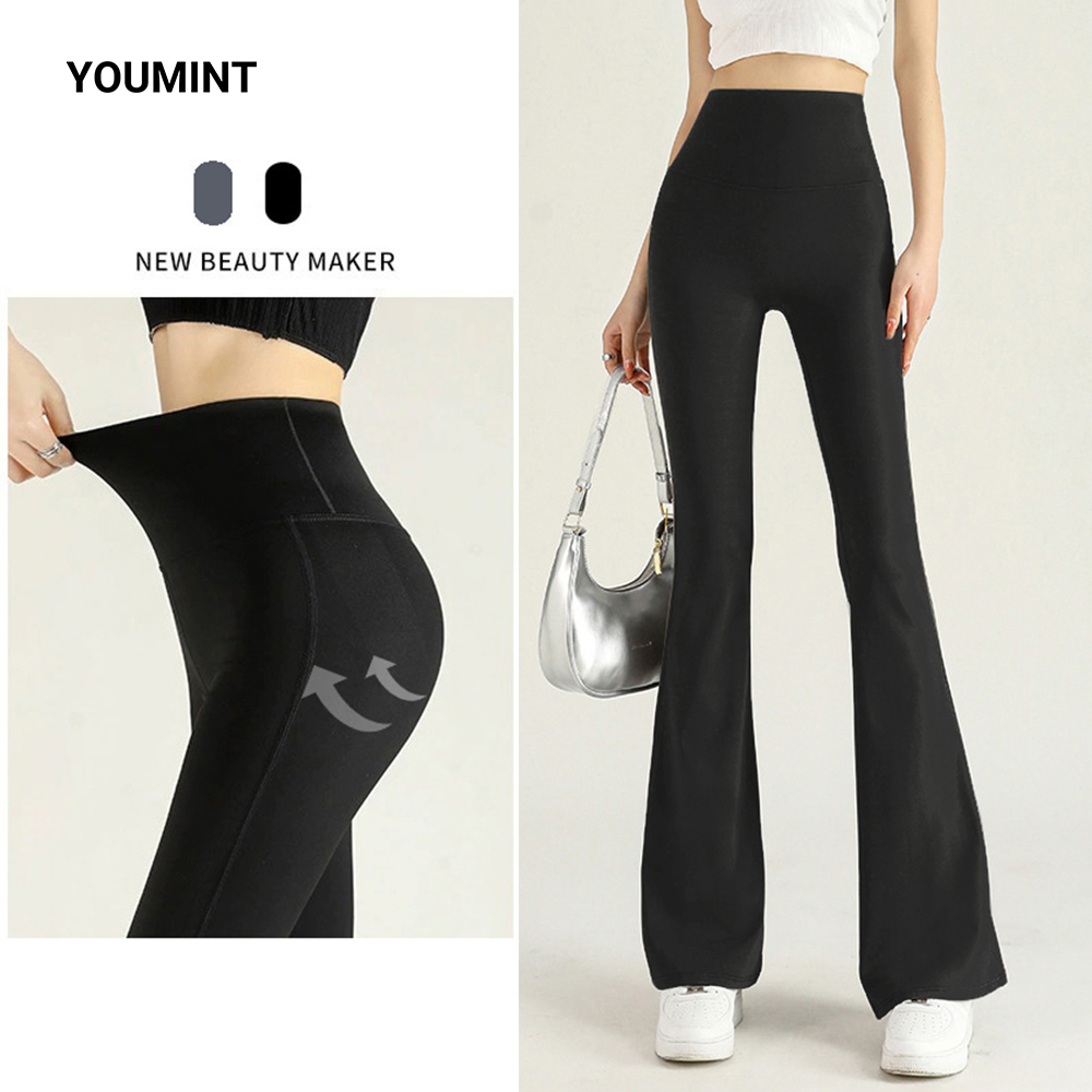 Quần ống loe nữ cạp cao YOUMINT