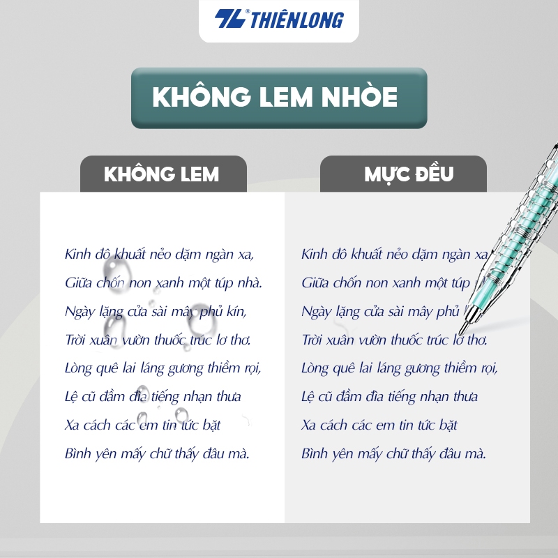 Mô tả Combo 5/10/20 Bút bi Thiên Long Pro 027 TL-105 - Bút bi 3 màu mực, thân bút pastel thời trang - 2