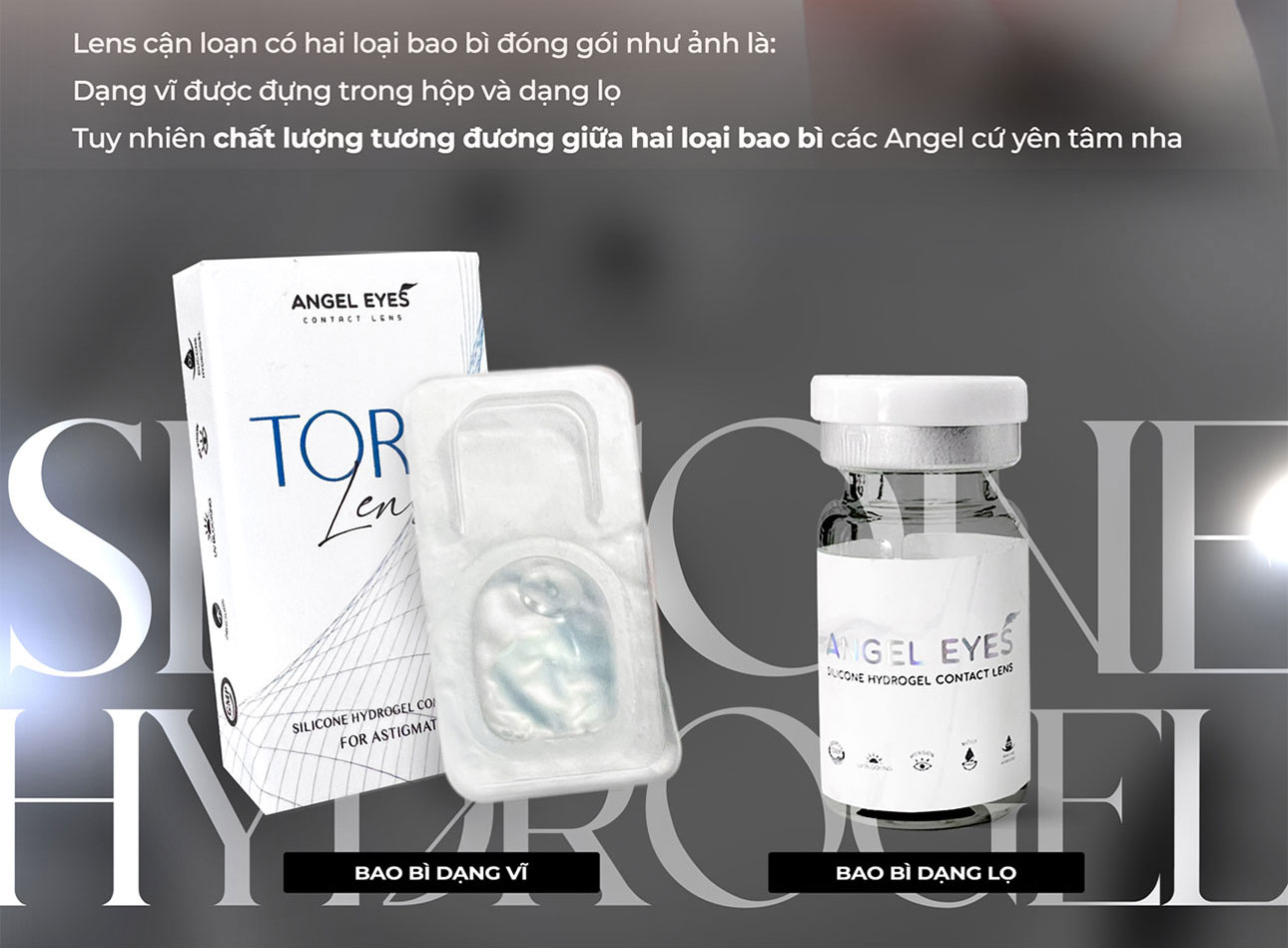 Mô tả Lens cận loạn thị Angel Eyes - Độ cận 0 - 8.00 độ - Độ loạn từ 0.75 đến 2.75 độ - 5 trục cơ bản 0, 20, 90, 160, 180 - 5