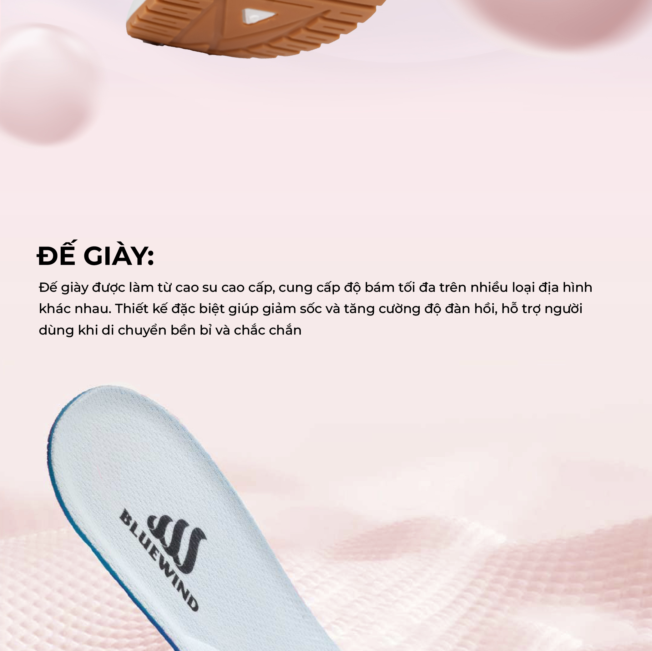 Mô tả Giày Nữ Thể Thao, Chạy Bộ, Tập Gym, Pickleball Phong Cách Bloomz Nhẹ Êm Mềm Mại Thoáng Khí 68881 - 6