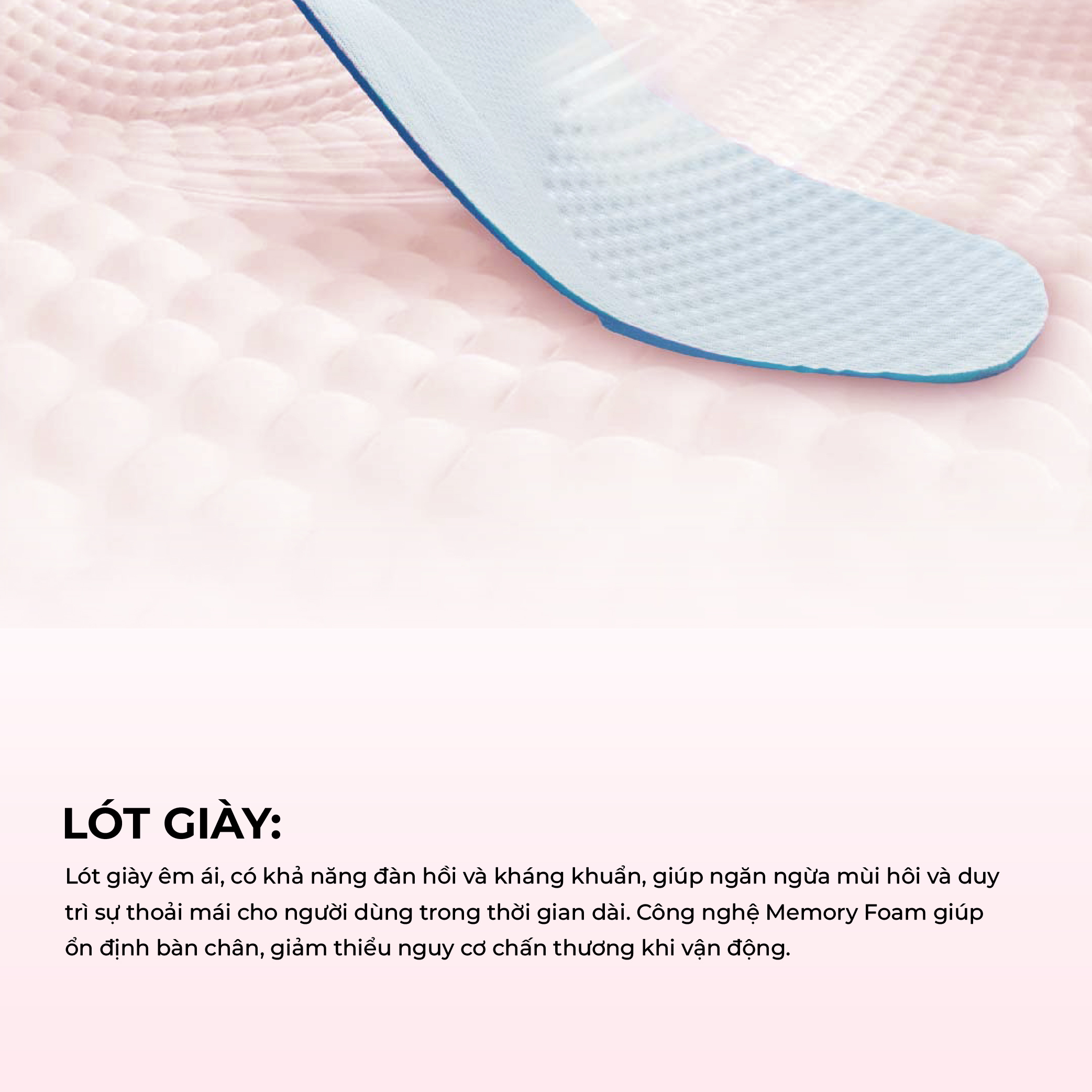 Mô tả Giày Nữ Thể Thao, Chạy Bộ, Tập Gym, Pickleball Phong Cách Bloomz Nhẹ Êm Mềm Mại Thoáng Khí 68881 - 7