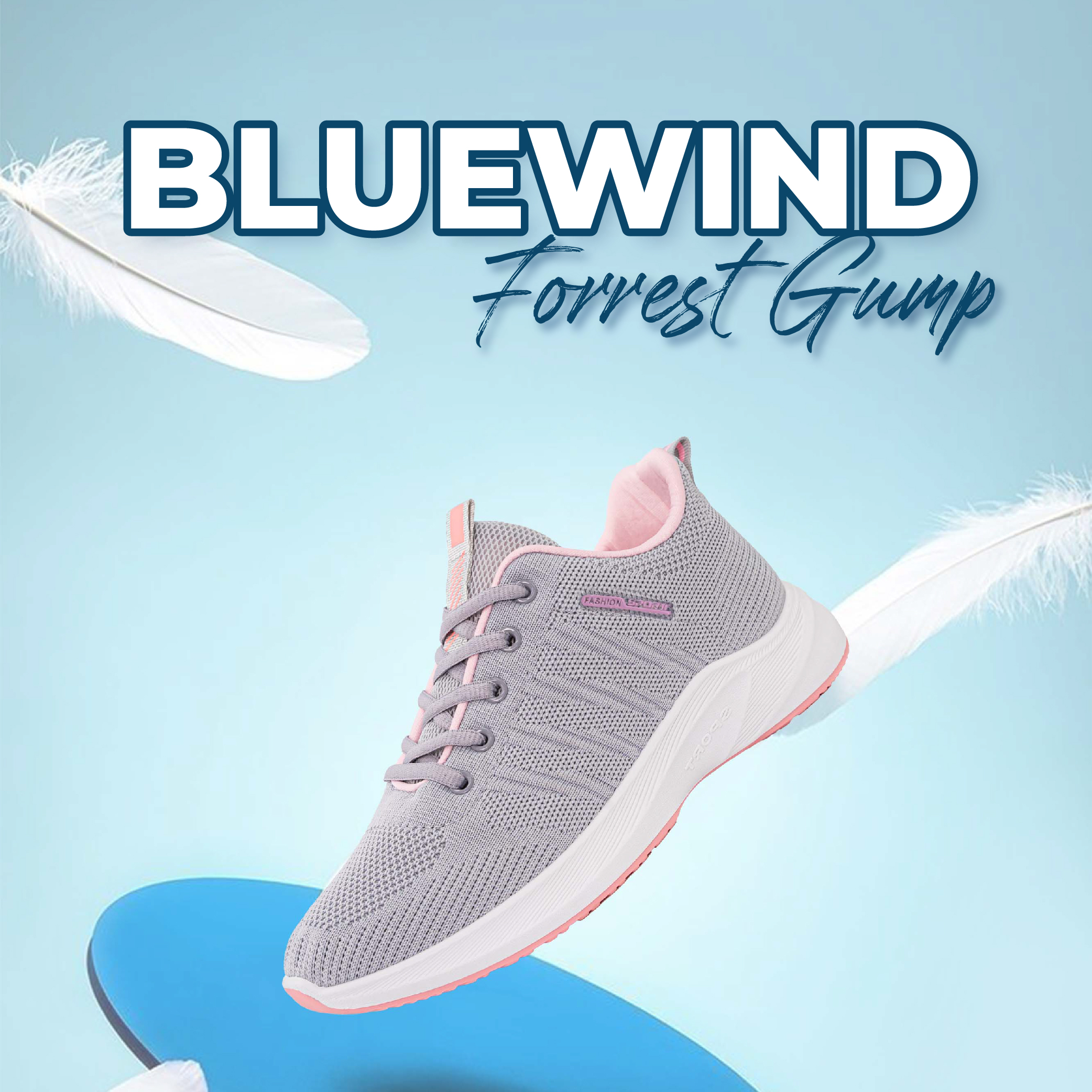 Giày Thể Thao Nữ BLUEWIND 68772 Xám Hồng
