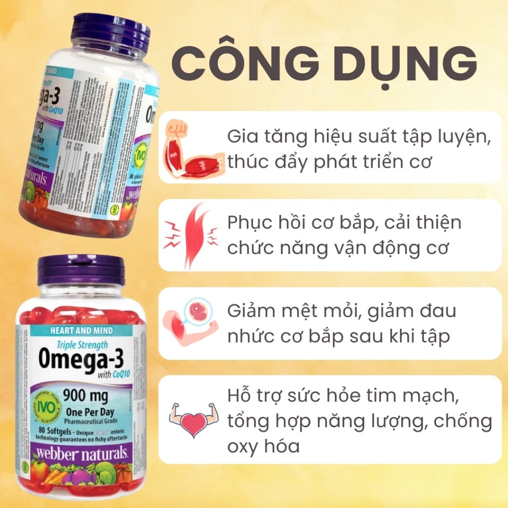 Mô tả Viên Uống Omega3, Viên Uống Dầu Cá Hỗ Trợ Sức Khỏe Webber Naturals Triple Strength Omega-3 / Omega-3 With CoQ10 - 4