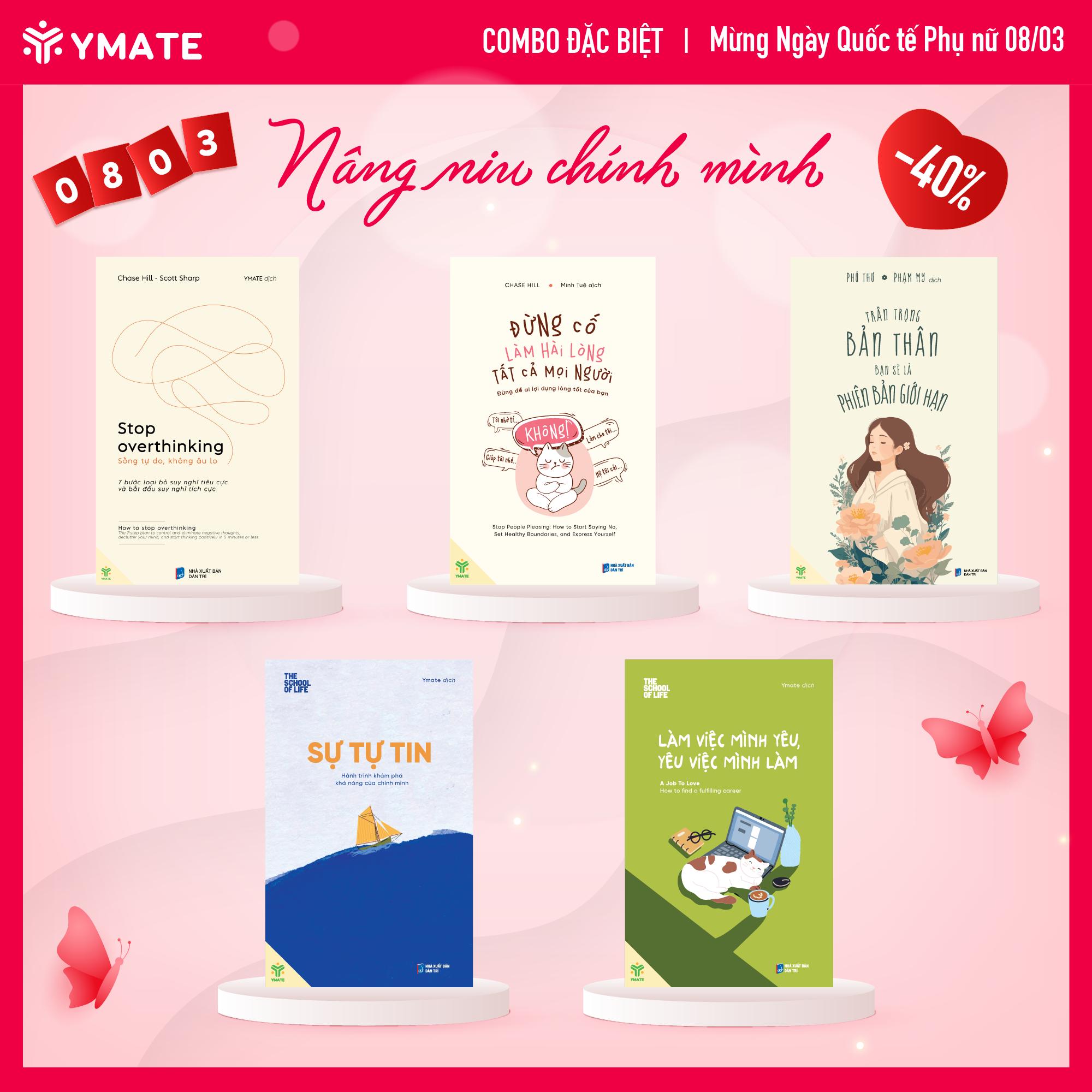 Mô tả Combo 5 Cuốn Nâng Niu Chính Mình - Stop Overthinking + Đừng Cố Làm Hài Lòng Tất Cả Mọi Người + Trân Trọng Bản Thân - 1