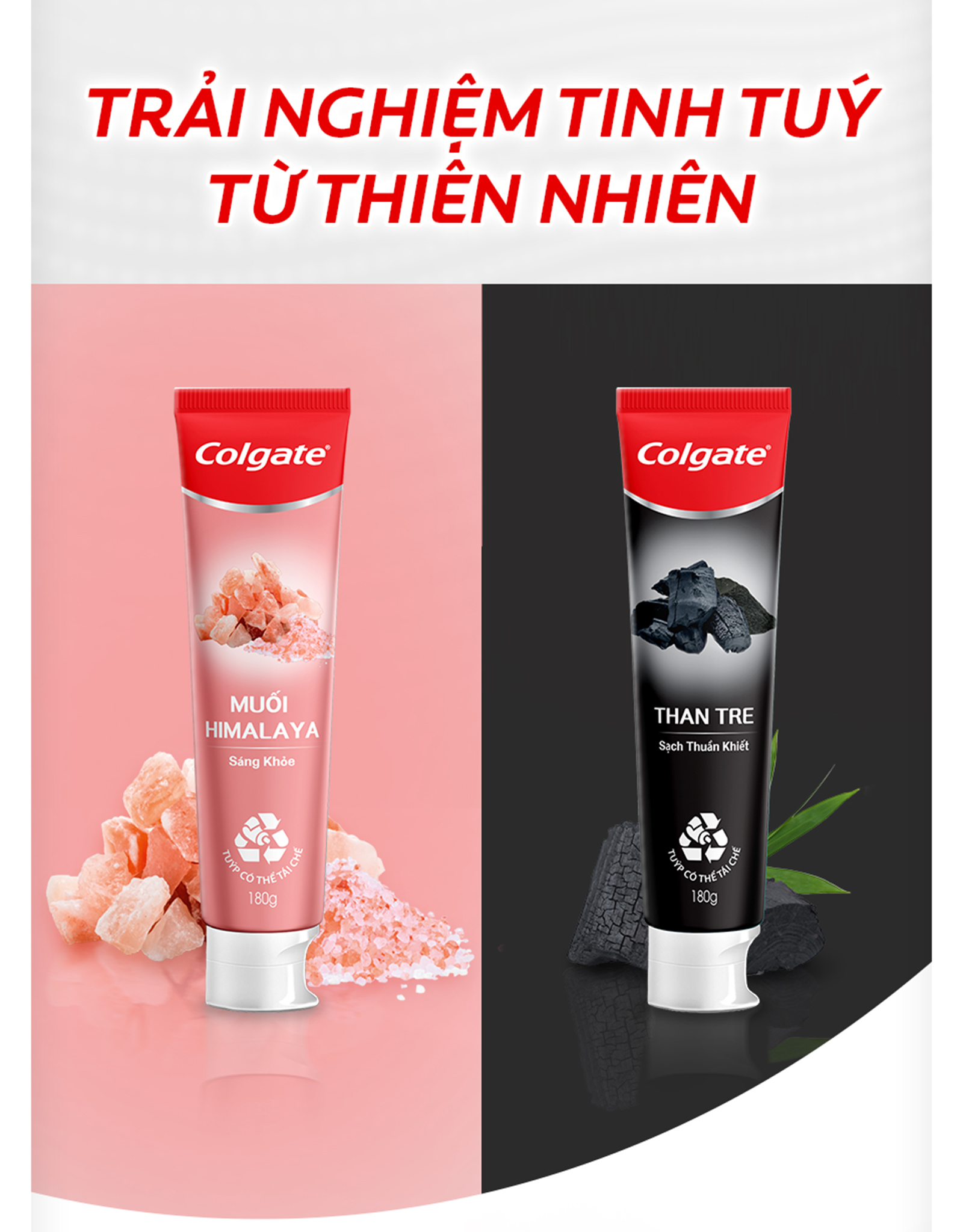 Mô tả Bộ 4 Kem đánh răng Colgate thiên nhiên Than tre Hàn Quốc khử mùi diệt khuẩn 180g - 5