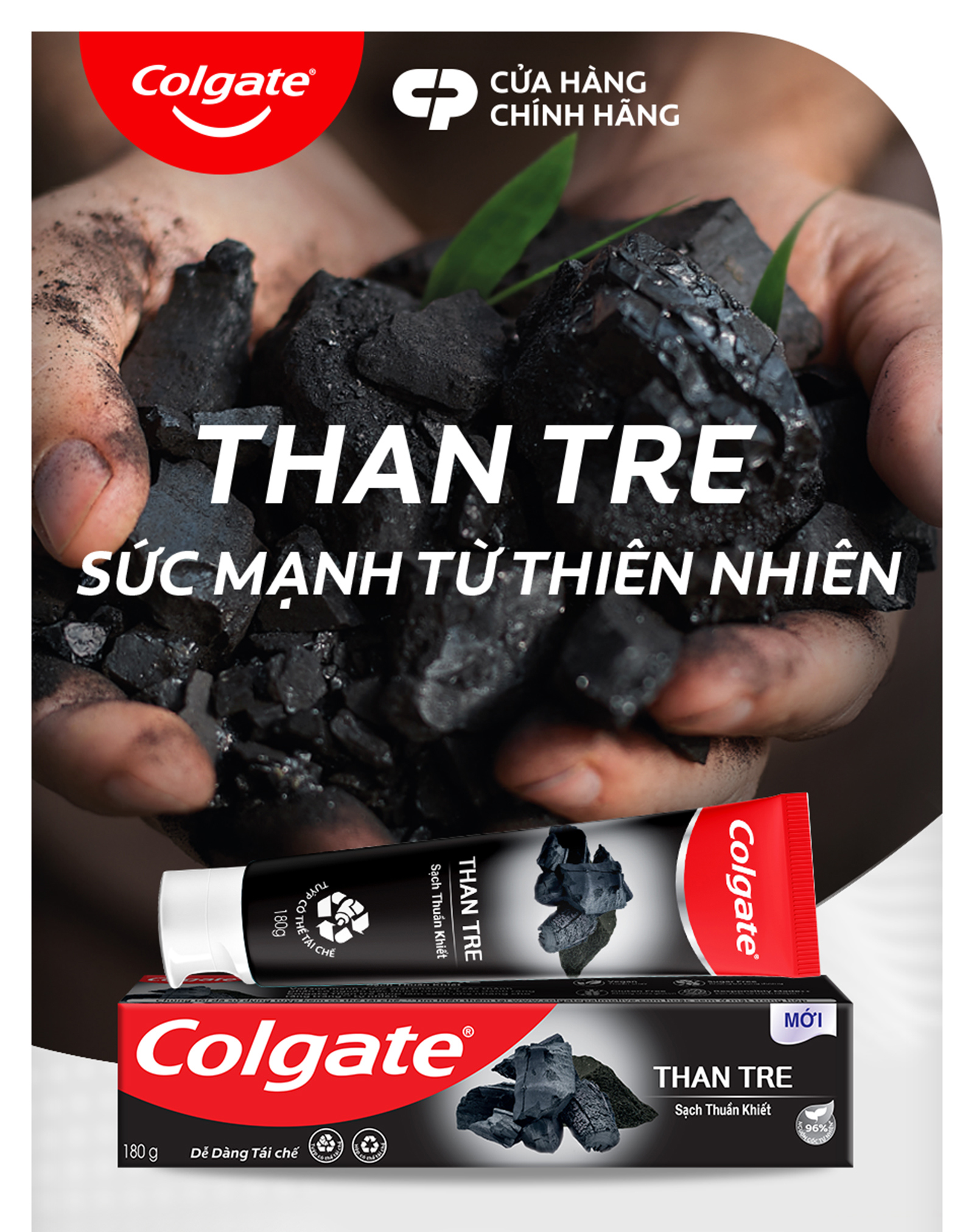 Mô tả Bộ 4 Kem đánh răng Colgate thiên nhiên Than tre Hàn Quốc khử mùi diệt khuẩn 180g - 1