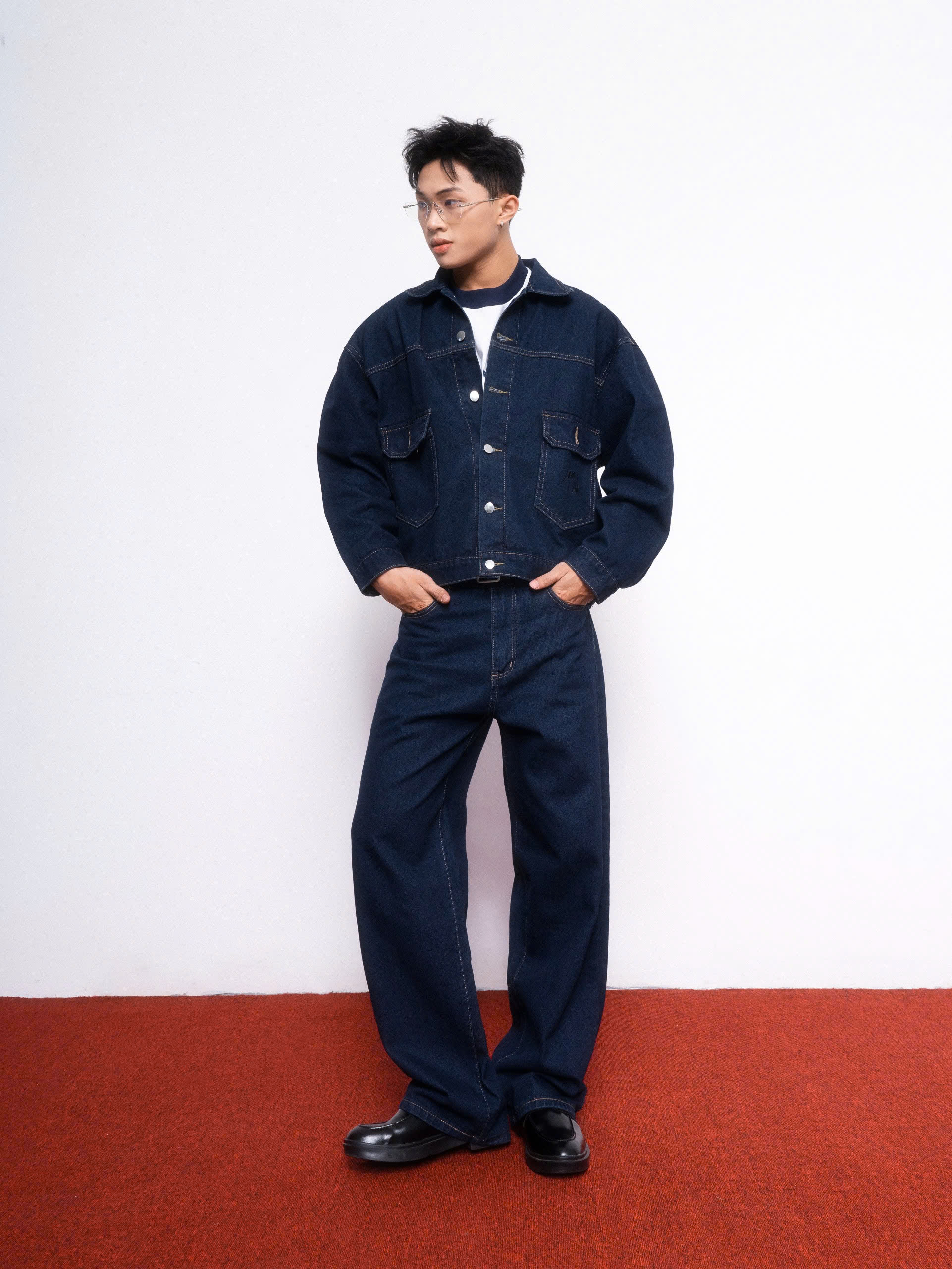Mô tả Áo khoác jean nam DOL phom Boxy rộng CAPMAN CLUB, áo khoác denim cho nam trẻ trung - 10