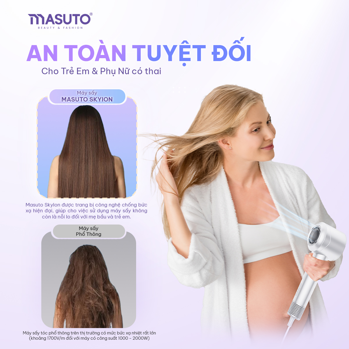 Mô tả Máy sấy tóc ion âm Masuto Skylon 2 chiều nóng lạnh tạo kiểu bảo vệ tóc bảo hành 12 tháng - 5