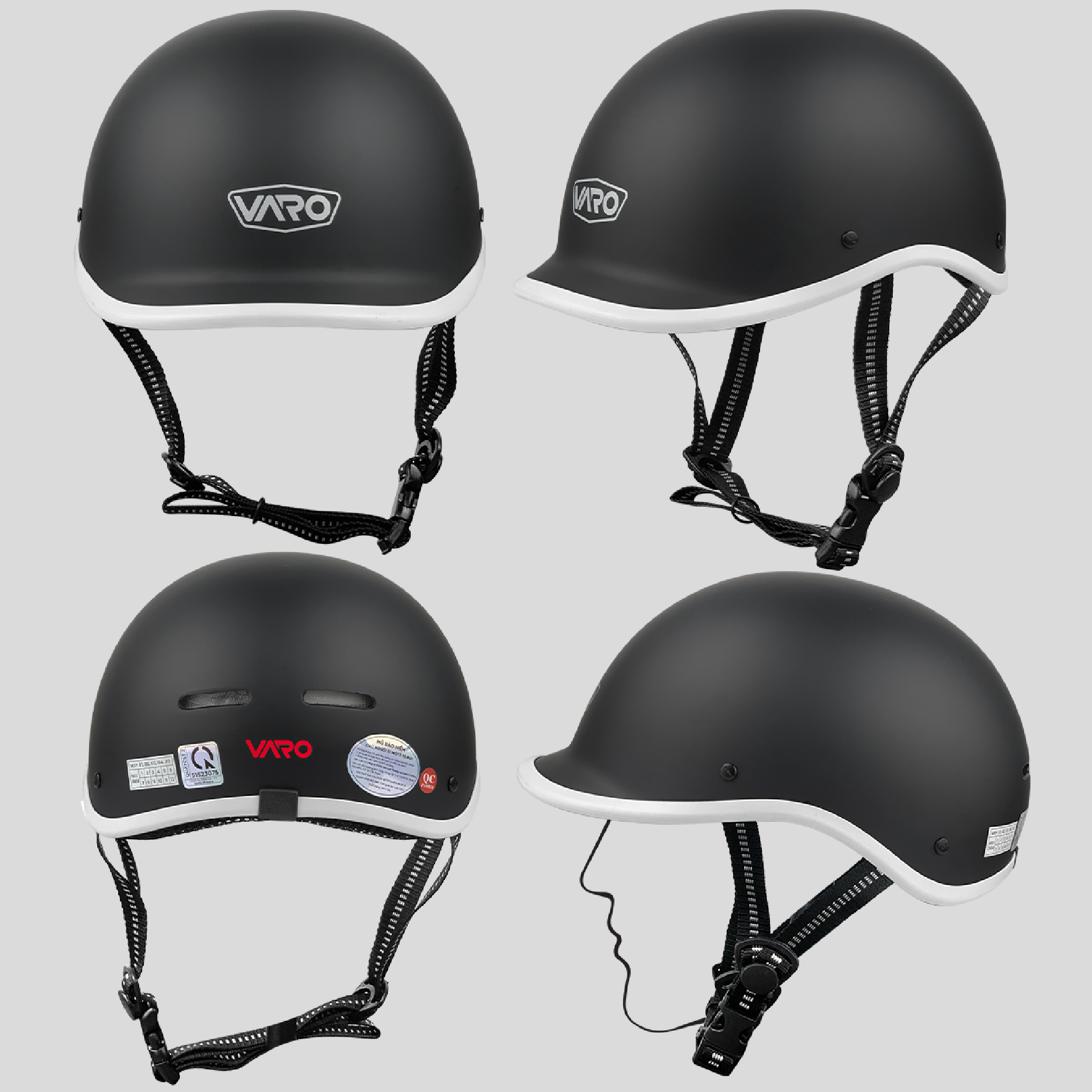 Mô tả Mũ Bảo Hiểm Nửa Đầu VAROHELMET Kiểu Nhật Dáng Cá Heo Freesize Cho Vòng Đầu 54-58cm-Bảo Hành 12 Tháng - 7
