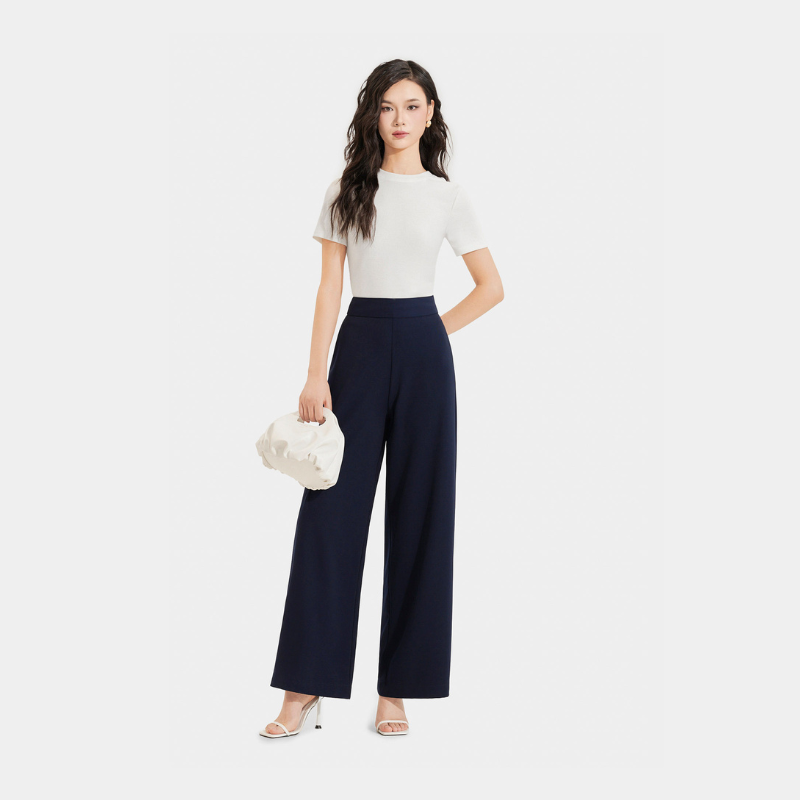Mô tả Quần nữ MARC FASHION ống suông lưng cao dây kéo sau CBMH049721 - 2