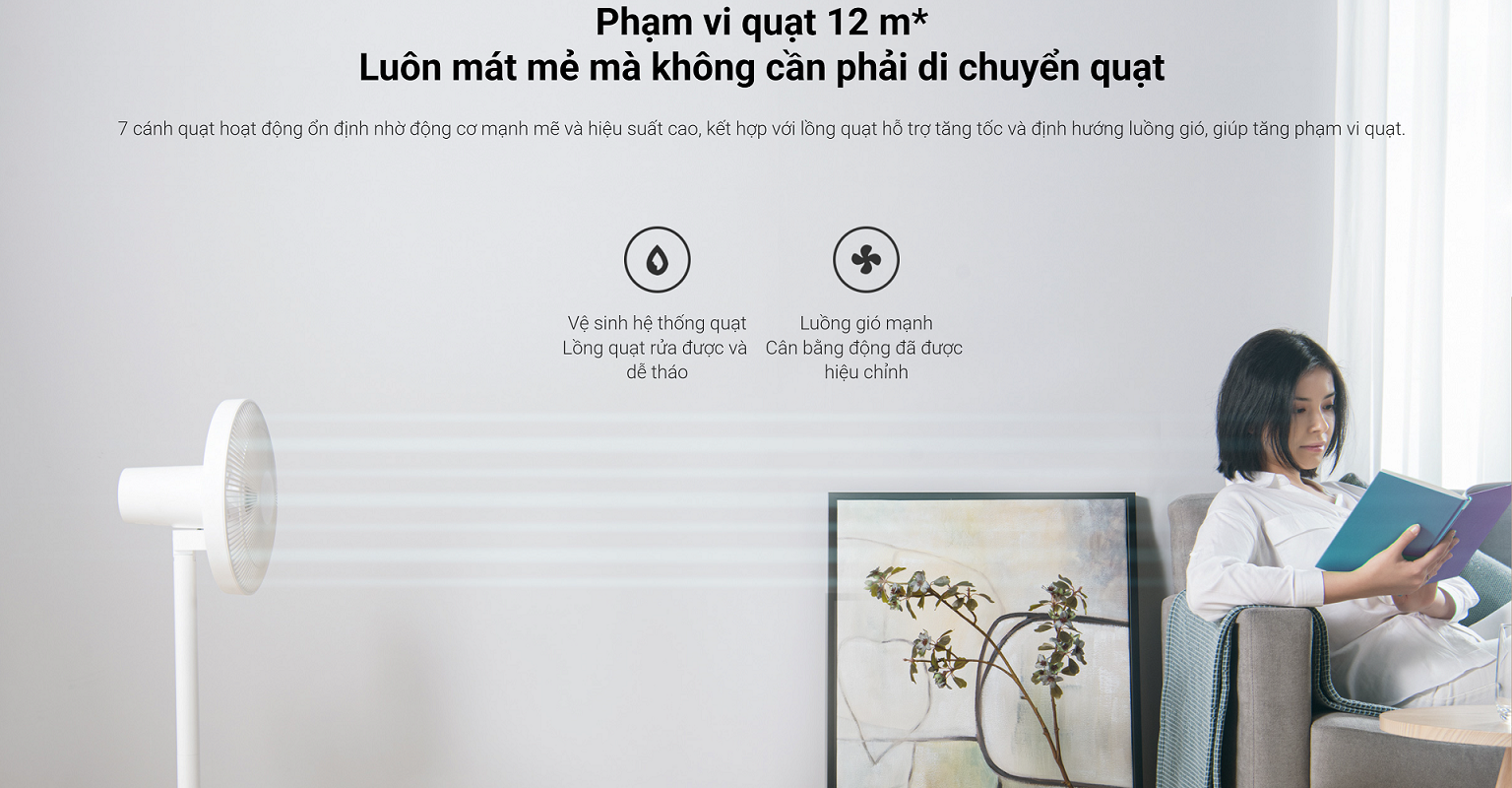 Quạt Xiaomi Smart Fan 2 Lite các góc độ