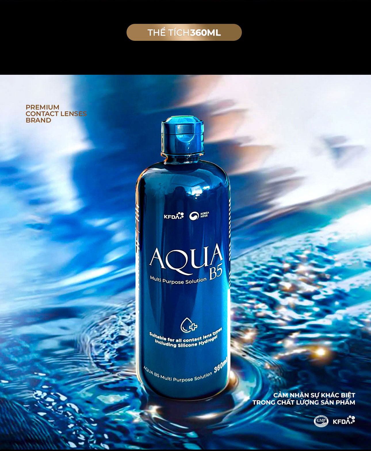 Mô tả Nước ngâm lens Aqua B5 dung tích 160ml & 360ml (Dung dịch bảo quản kính áp tròng | Nước ngâm kính áp tròng) - 3
