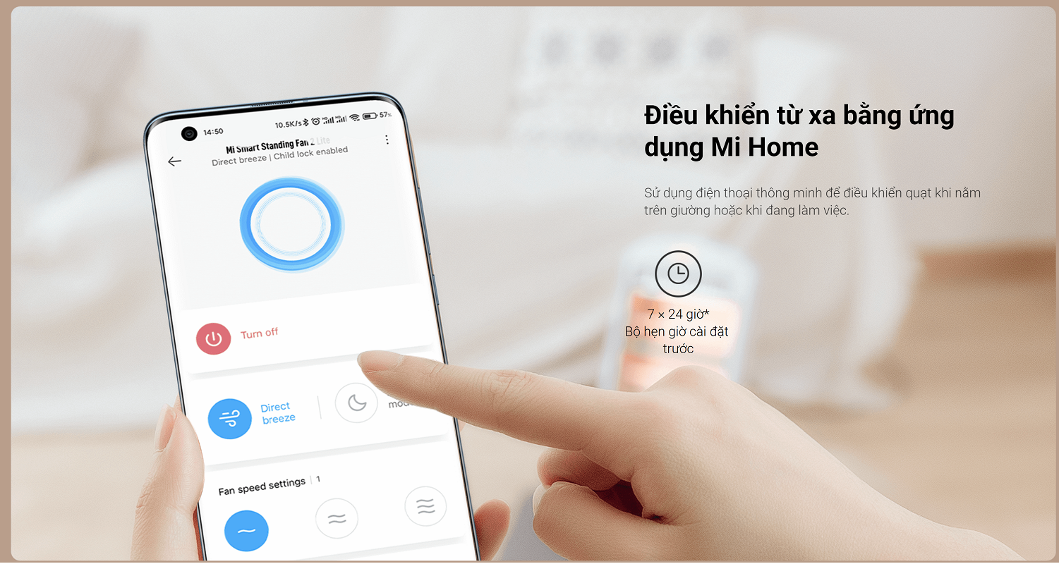 Quạt Xiaomi Smart Fan 2 Lite công suất