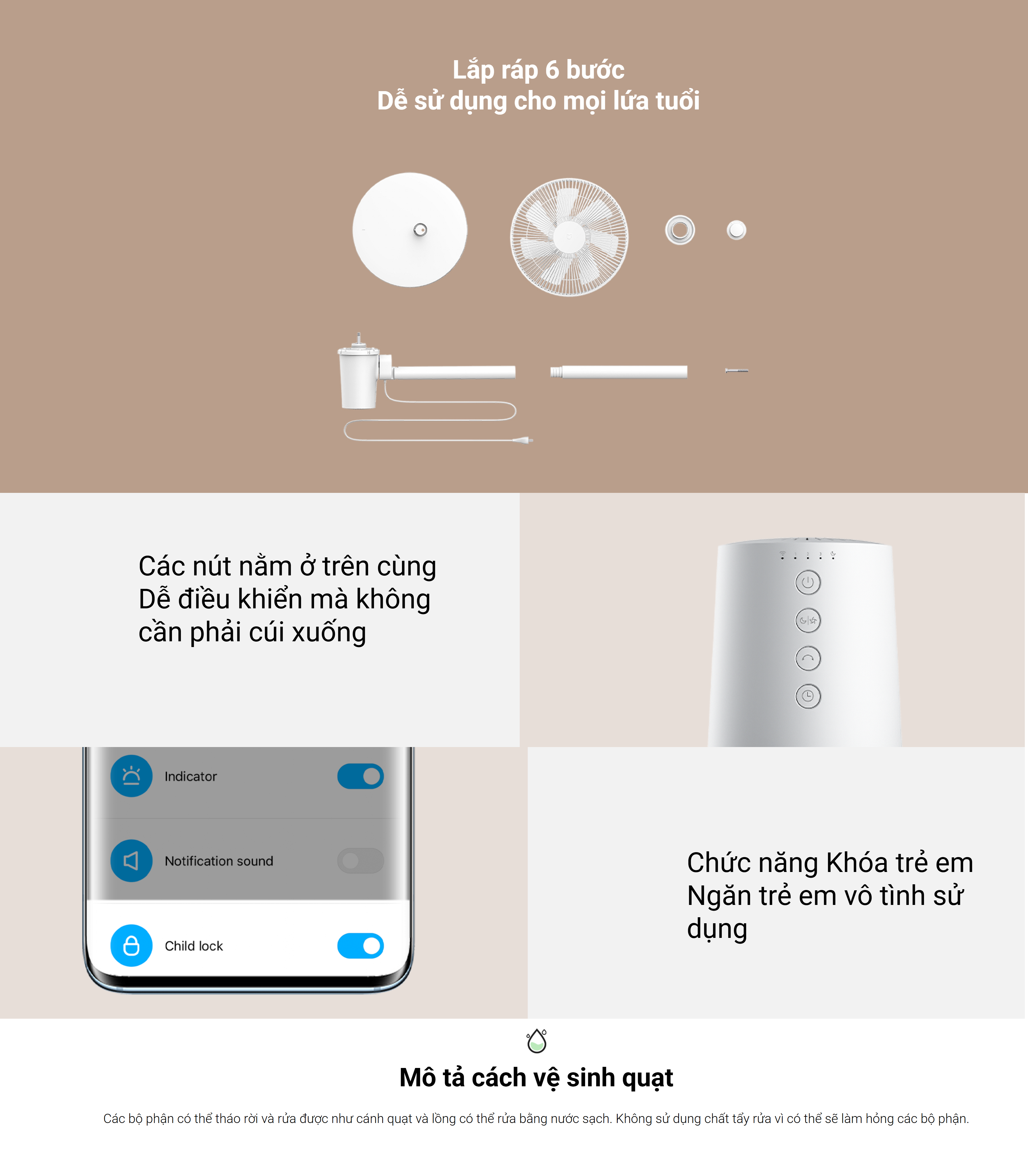 Quạt Xiaomi Smart Fan 2 Lite kết nối App