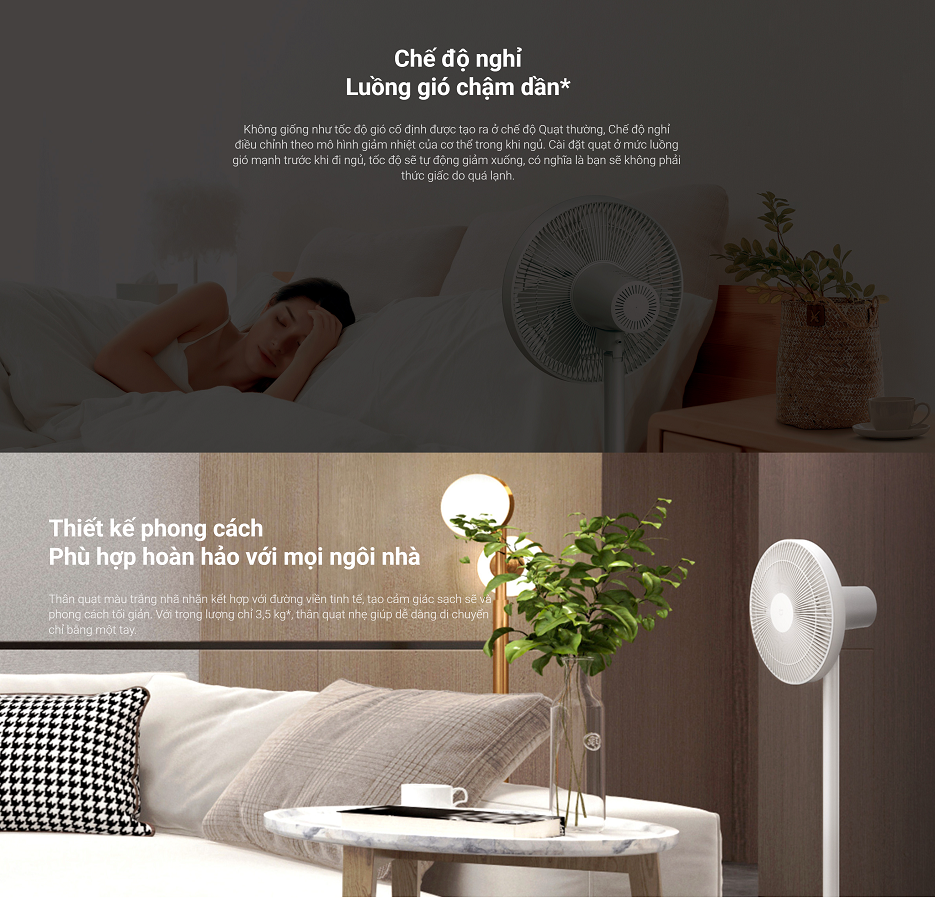 App Mi Home điều khiển Quạt Xiaomi