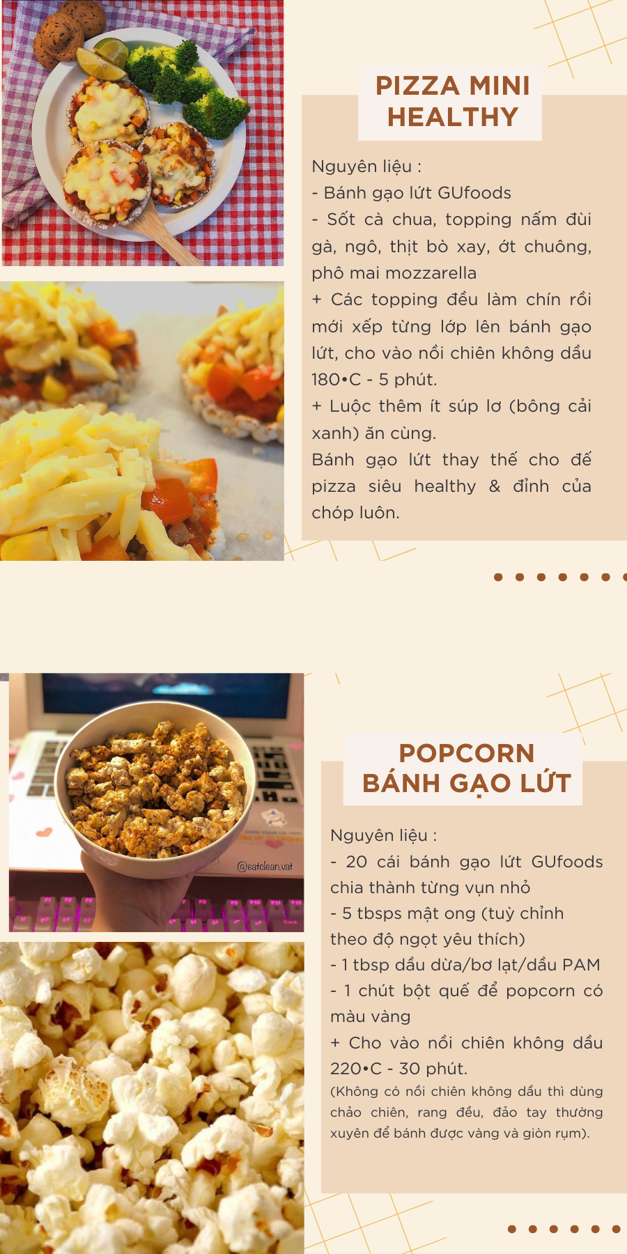 Mô tả Bánh gạo lứt GUfoods vị Nguyên bản GUfoods - Không chiên dầu, Không đường, Eat clean, Healthy, Tập gym (170g/300g/510g) - 9