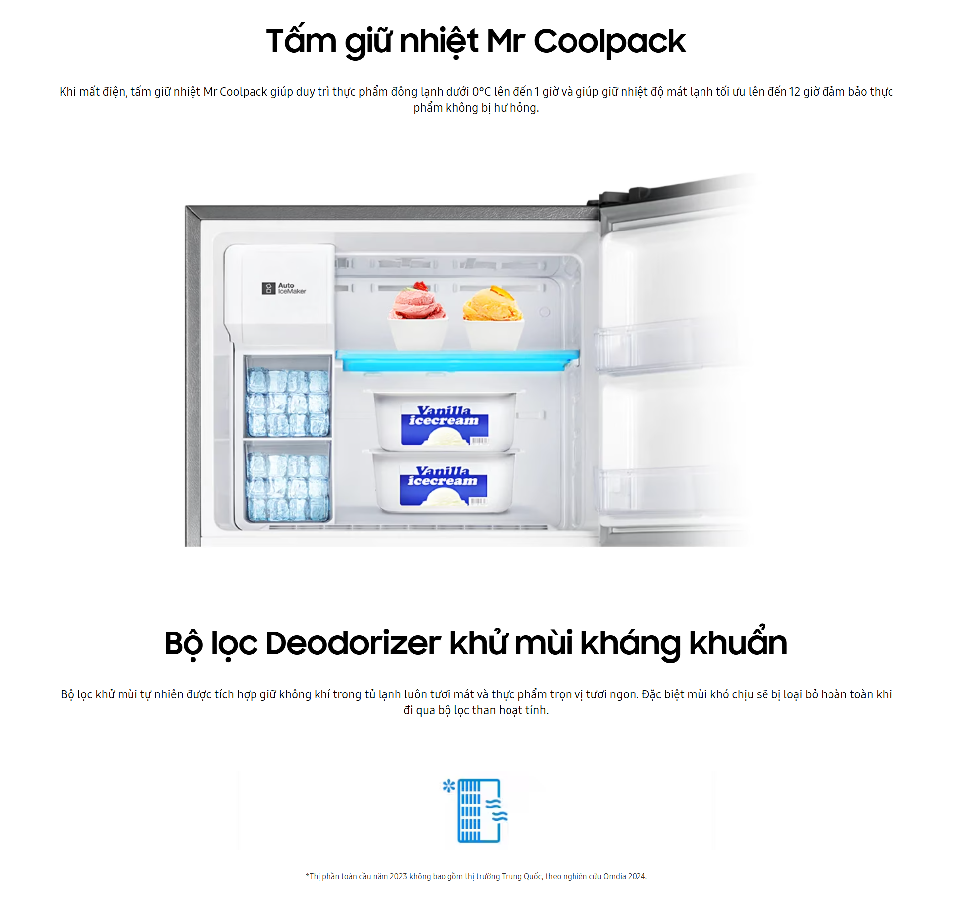 Mô tả Tủ Lạnh Samsung Ngăn Đông Trên với Digital Inverter 216L màu Đen RT20HAR8DBU/SV - 1
