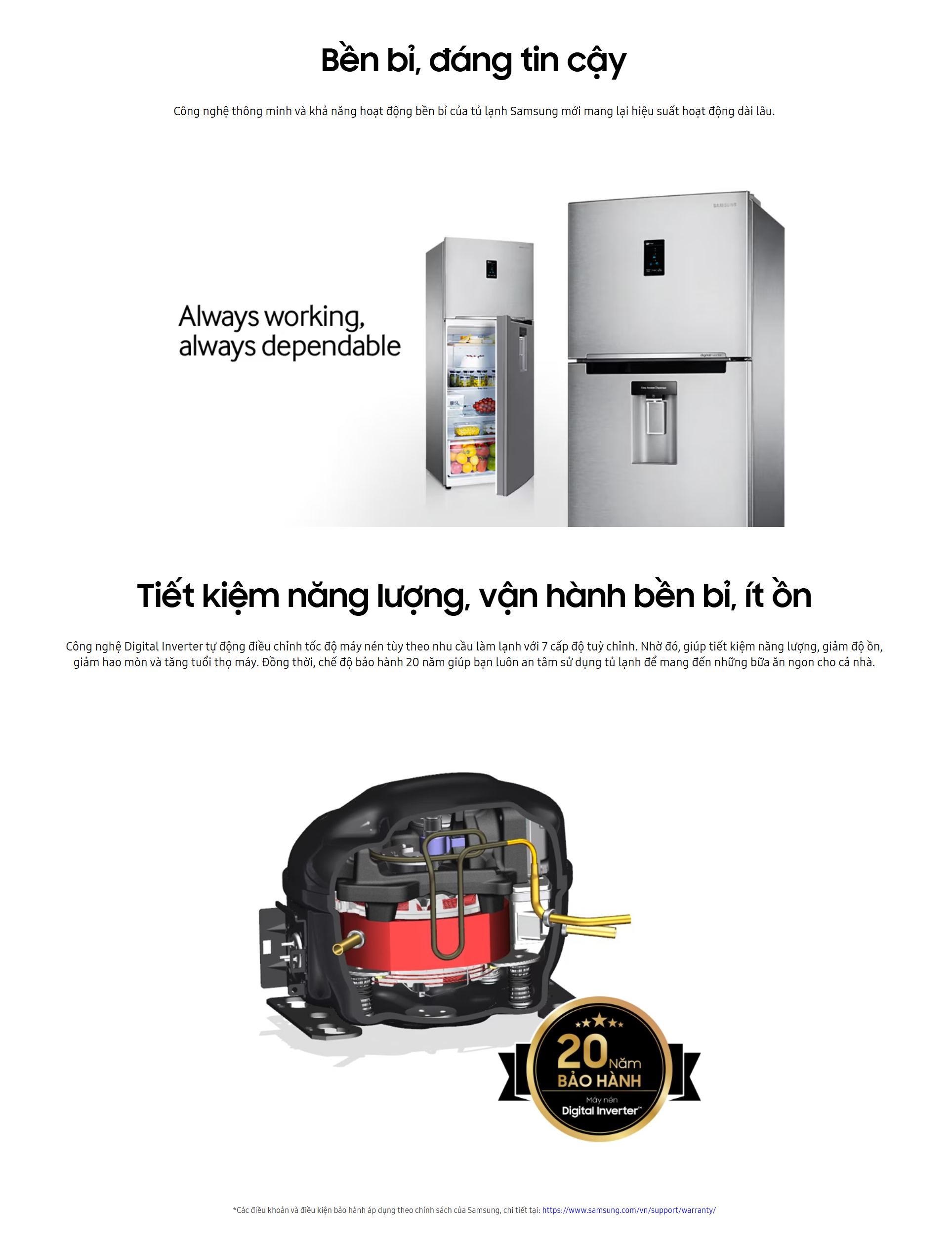 Mô tả Tủ Lạnh Samsung Ngăn Đông Trên với Digital Inverter 216L màu Đen RT20HAR8DBU/SV - 2