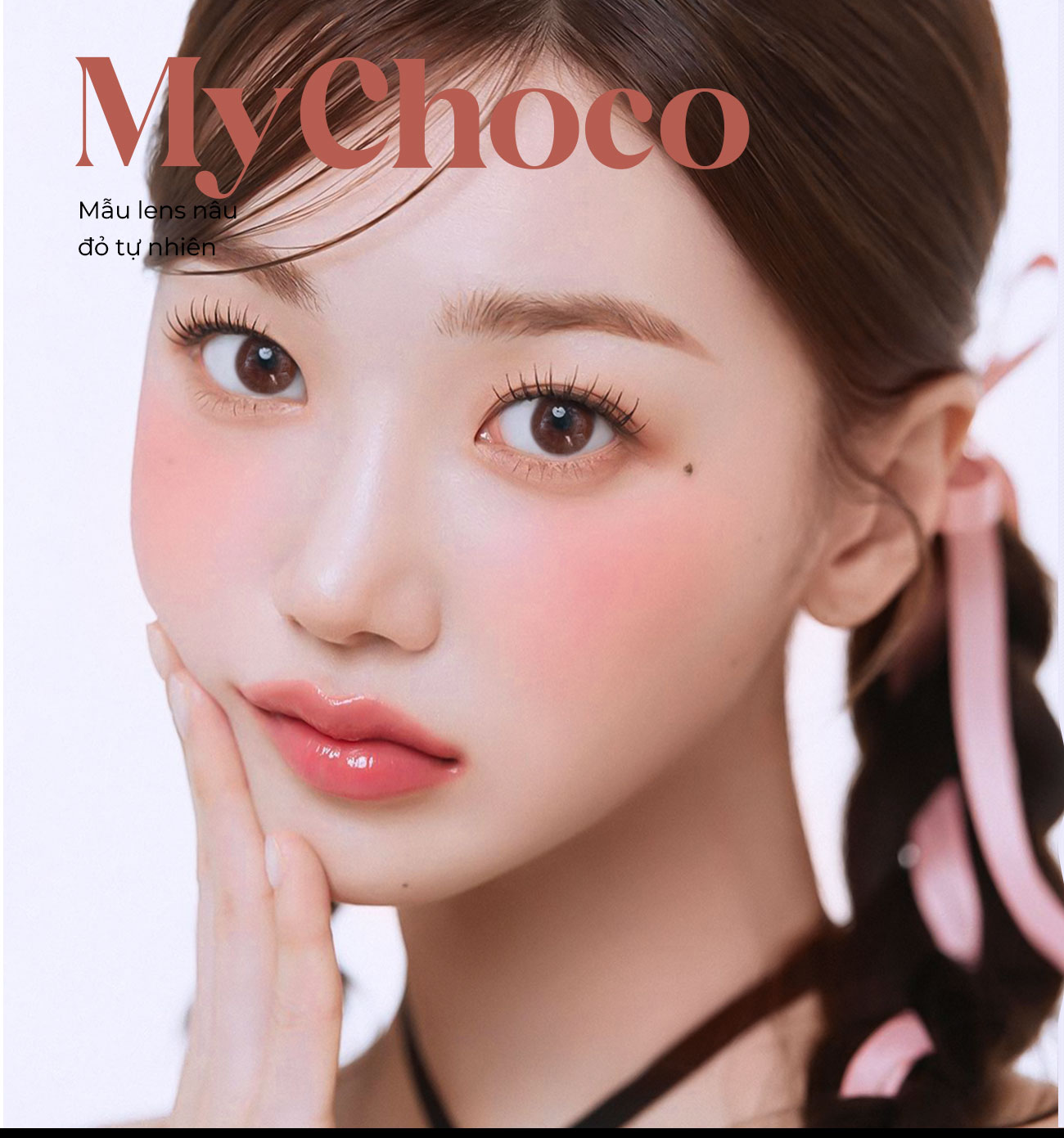 Mô tả Lens nâu có độ cận MY CHOCO hiệu Angel Eyes có độ từ 0 - 8 độ, dòng kính áp tròng nâu tự nhiên phù hợp đeo hằng ngày - 1