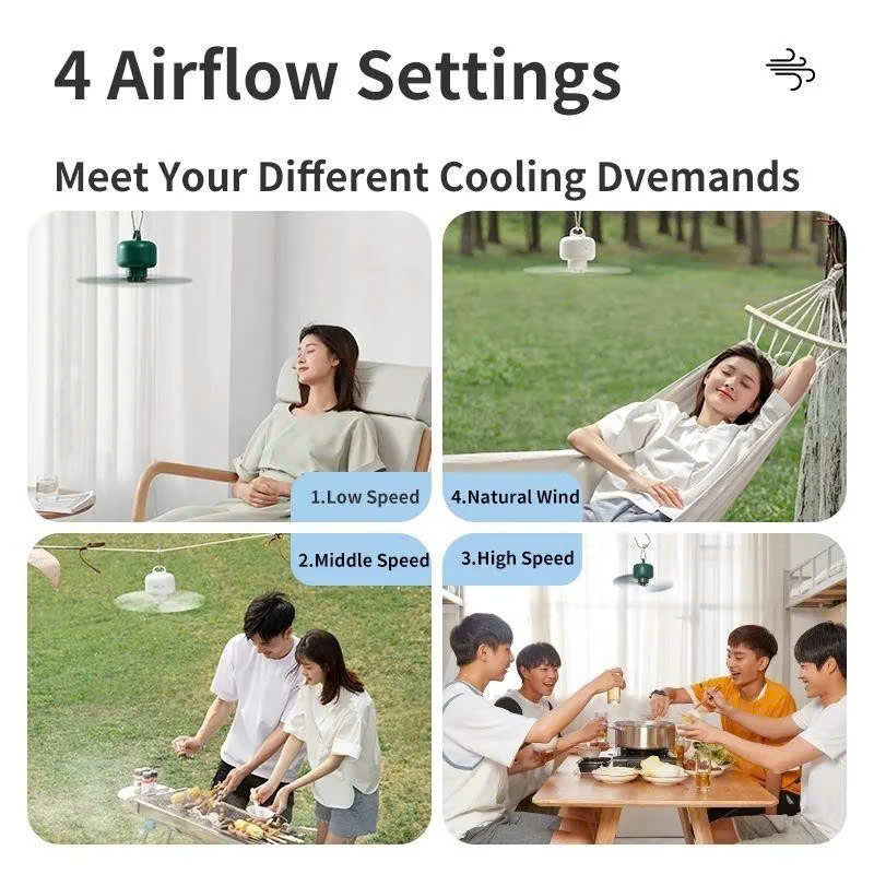 Mô tả Quạt trần tích điện di động Jisulife FA16 | Dung lượng pin 8000mAh | Sử dụng lên đến 25h | Bảo hành 12 tháng - 2
