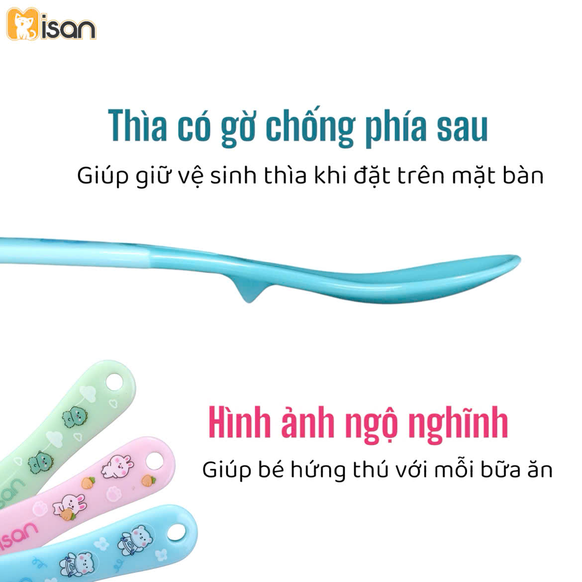 Thìa Mềm Báo Nóng Silicon Cao Cấp Misan KidsWorld - Tính năng