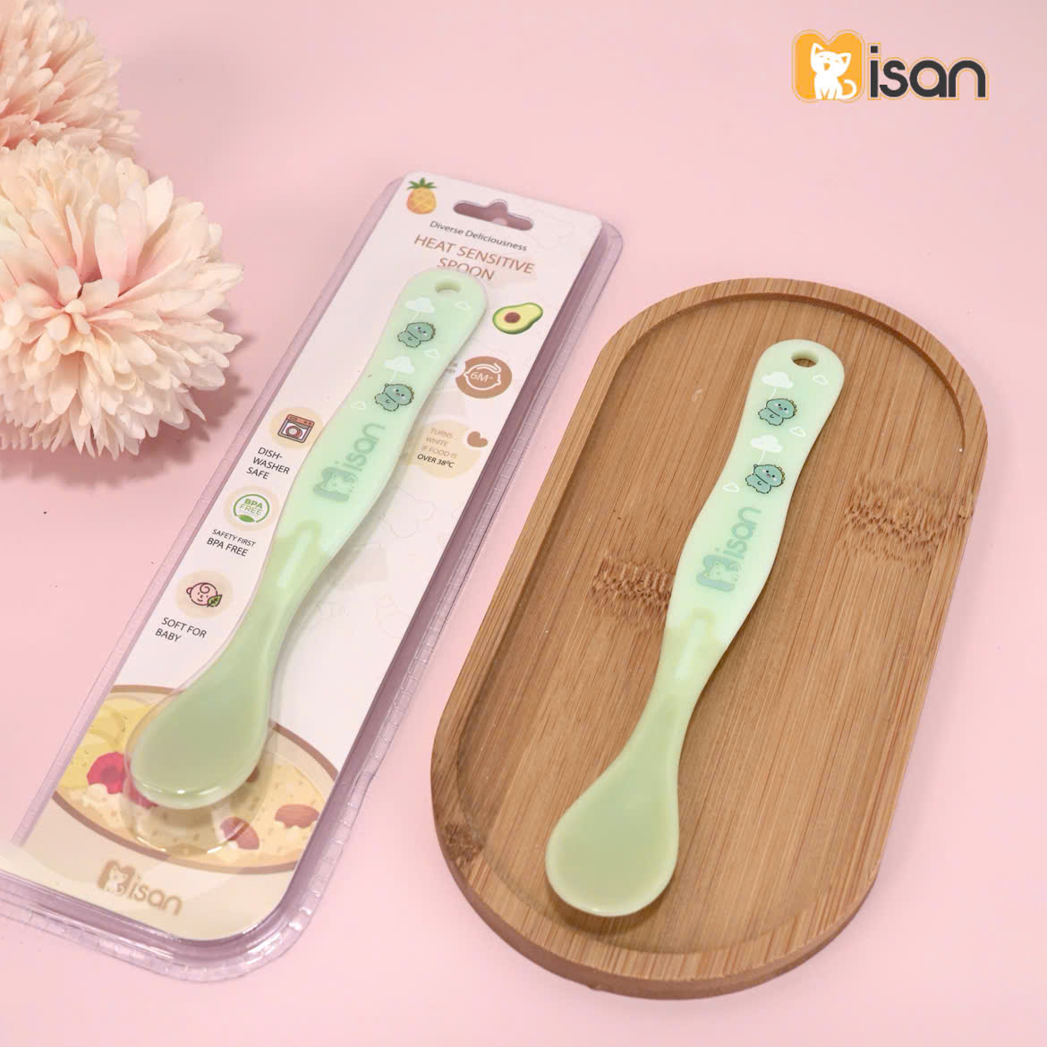 Thìa Mềm Báo Nóng Silicon Cao Cấp Misan KidsWorld - Thiết kế