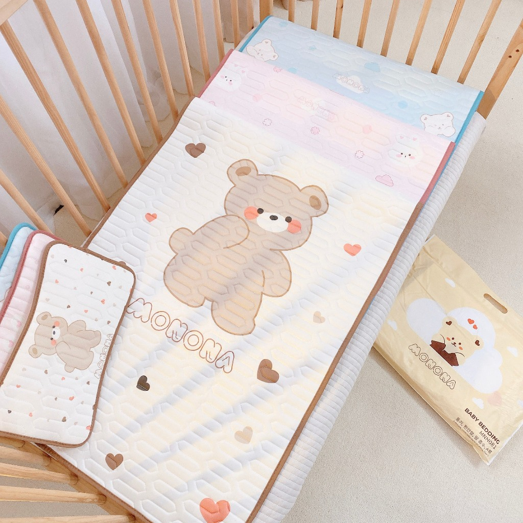 Mô tả Bộ Chiếu Điều Hòa Kèm Gối Tencel MONONA Cao Cấp, Thoáng Mát, Êm Ái An Toàn Cho Da Bé 60x120cm IQKao - 10