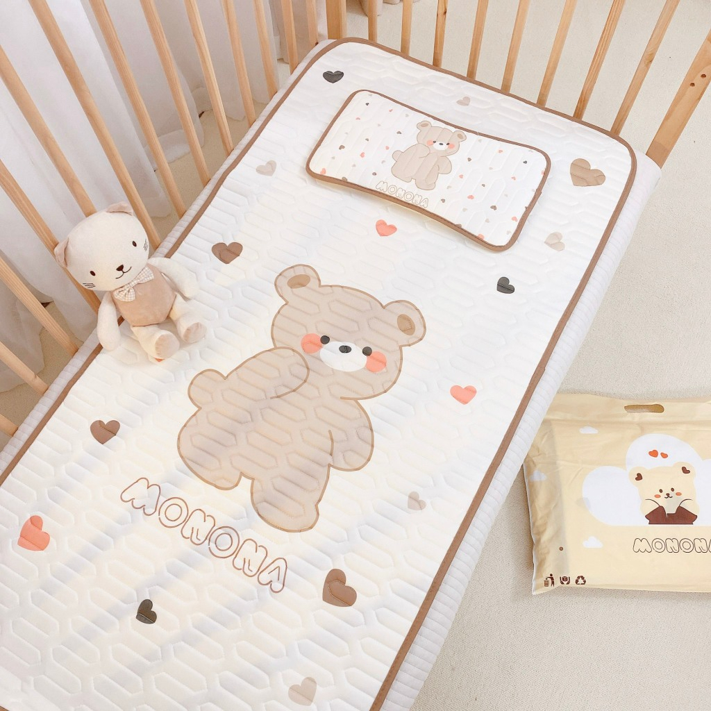 Mô tả Bộ Chiếu Điều Hòa Kèm Gối Tencel MONONA Cao Cấp, Thoáng Mát, Êm Ái An Toàn Cho Da Bé 60x120cm IQKao - 11