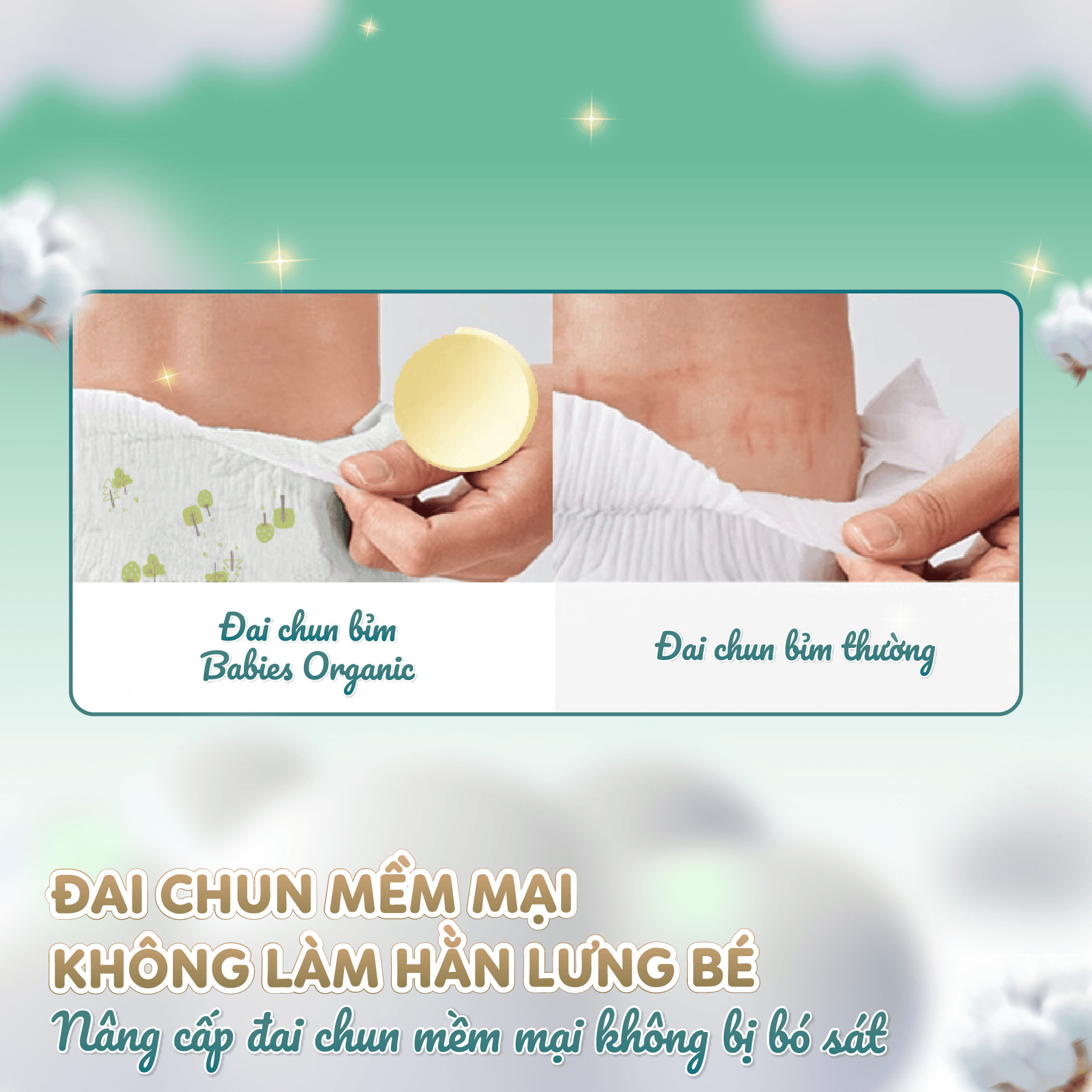 Mô tả Tã Bỉm Babies Organic Mỏng Thoáng, Siêu Thấm Hút, Đầy Đủ Size NB/S/M/L/XL/2XL/3XL - 6