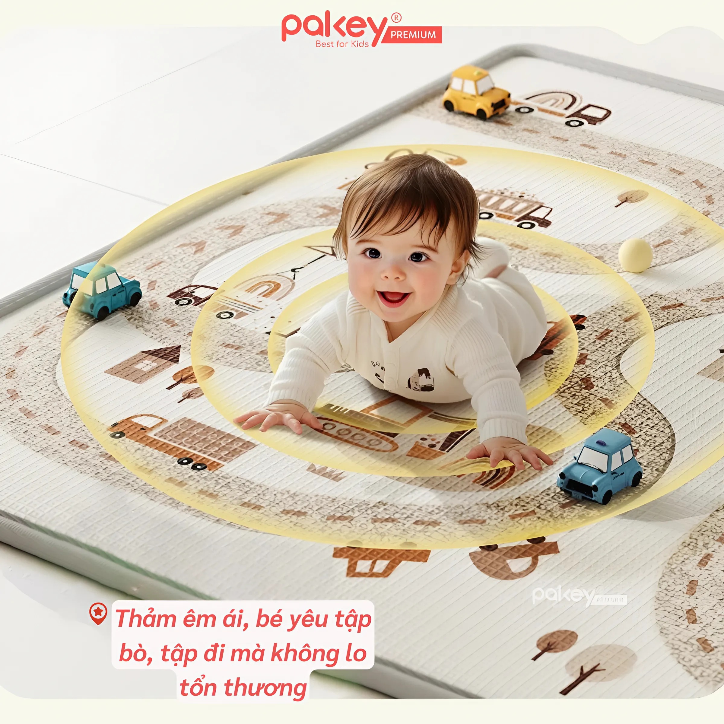 Mô tả Thảm Cuộn XPE PAKEY Cao Cấp Trải Sàn 2 Mặt Dày 2cm Họa Tiết Sinh Động Siêu Êm Cho Bé Tập Bò, Tập Đi - 7