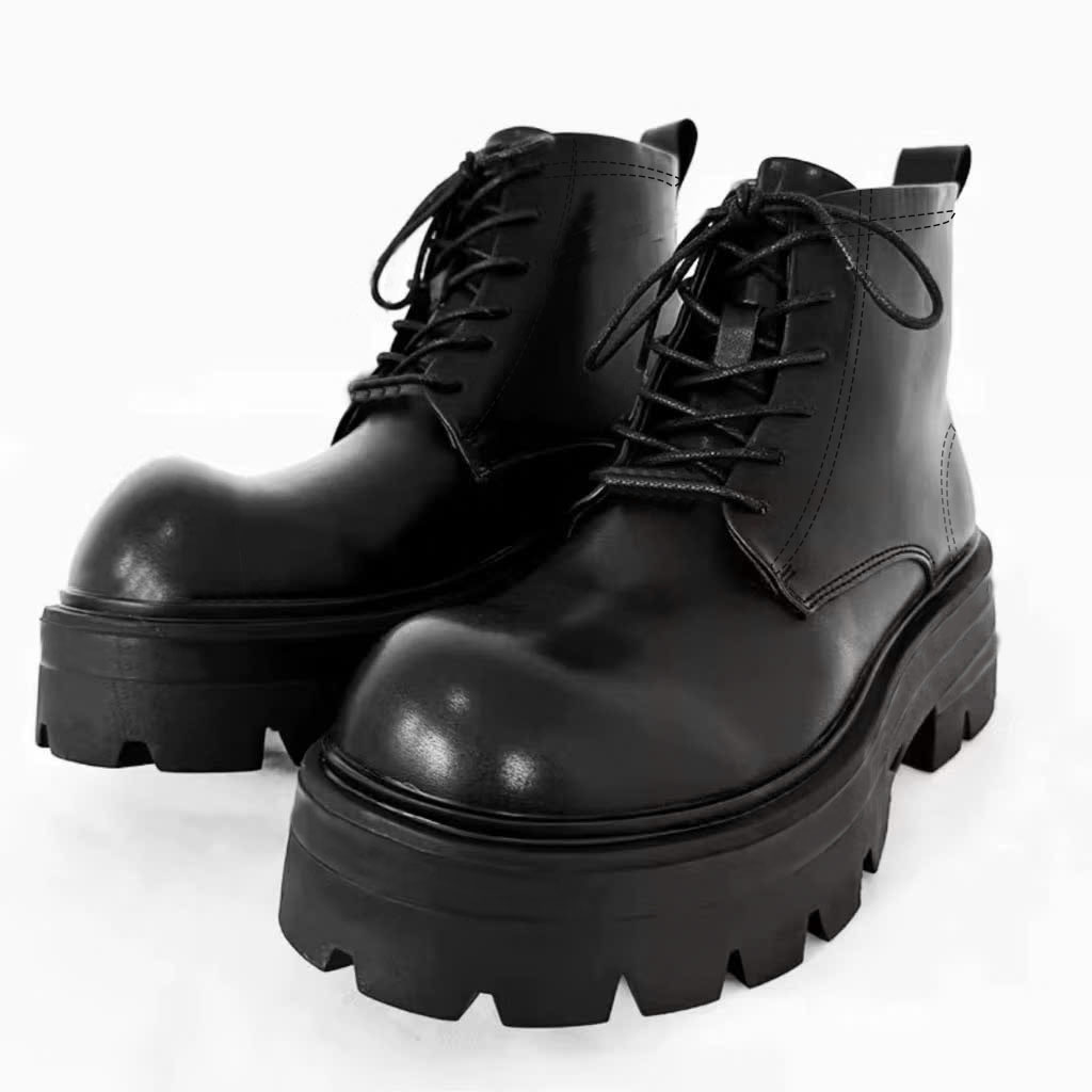 Mô tả Giày combat boot da thời trang INICHI G1321 đế cao 7cm - 4