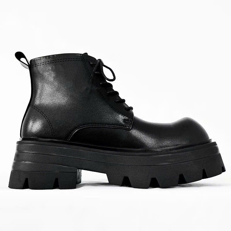 Mô tả Giày combat boot da thời trang INICHI G1321 đế cao 7cm - 6