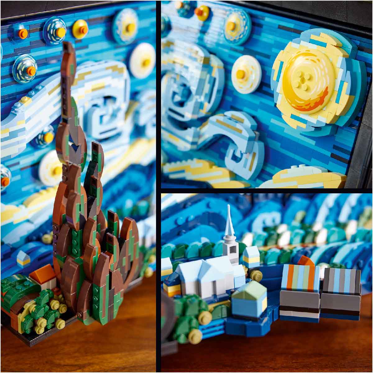 Mô tả LEGO IDEAS 21333 Đồ Chơi Lắp Ráp Đêm Đầy Sao Của Danh Họa Vincent Van Gogh (2316 chi tiết) - 3